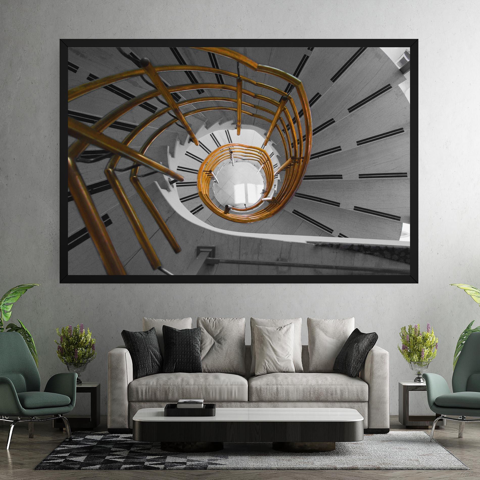 Tablou Canvas Gold Bar Stairs mockup 7