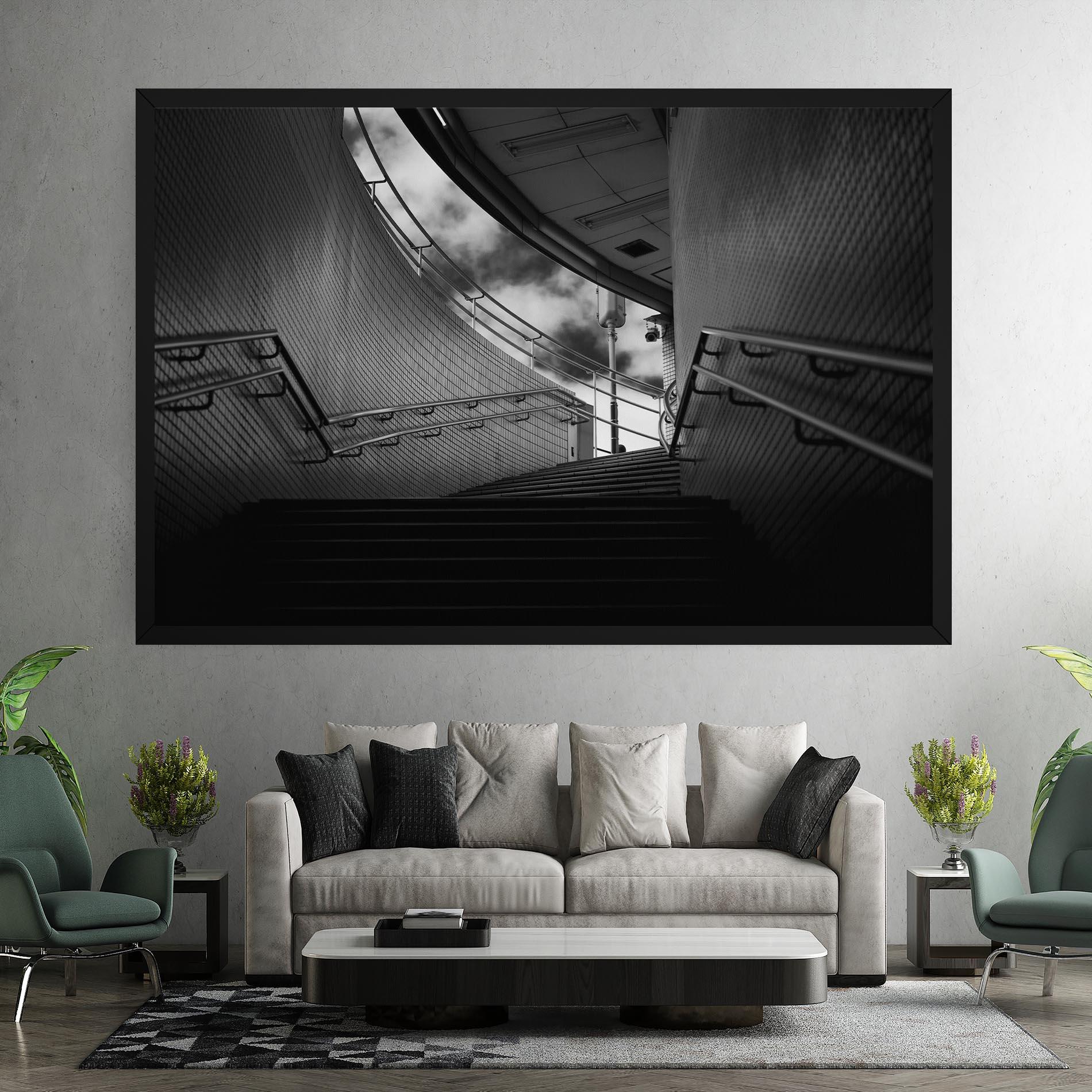 Tablou Canvas Grey Up Stairs mockup 7