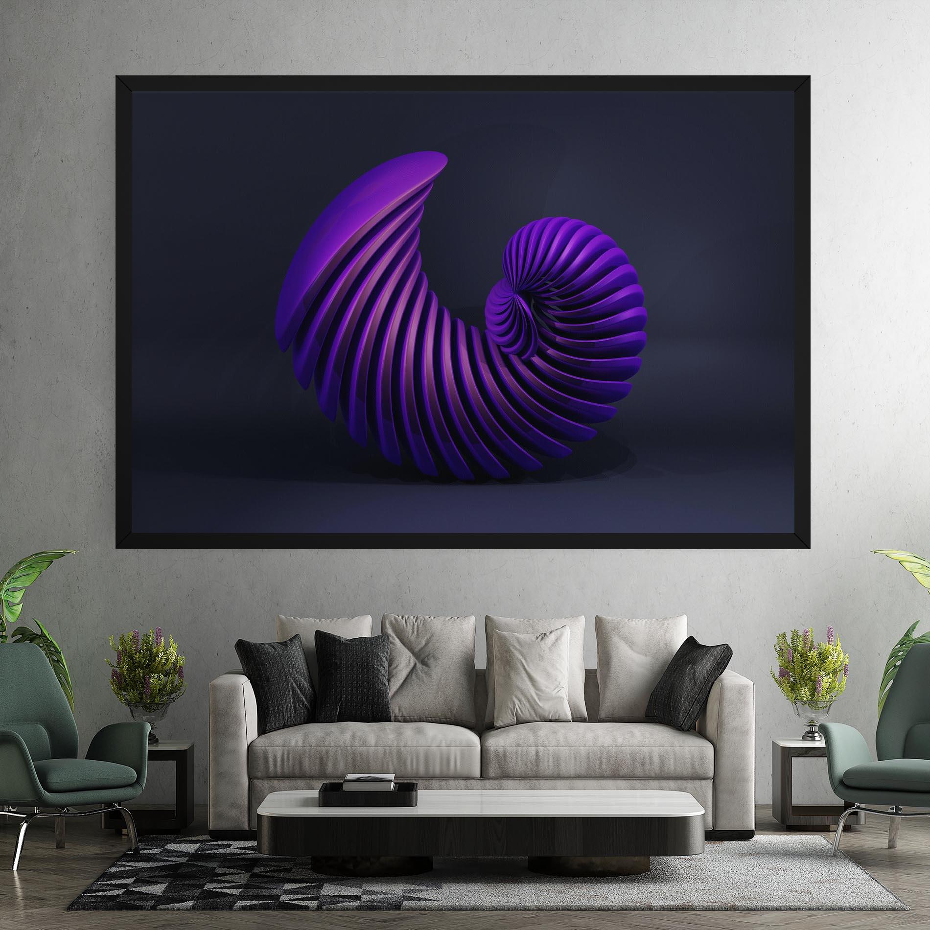 Tablou Canvas Purple Spiral mockup 7