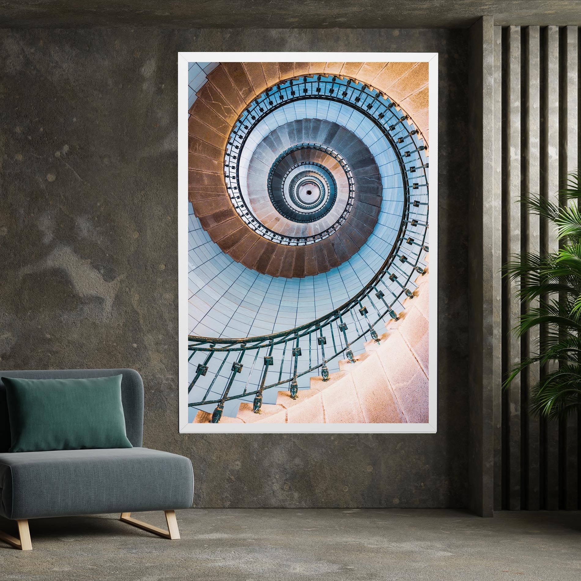 Blue Opaline Stairs mockup 7