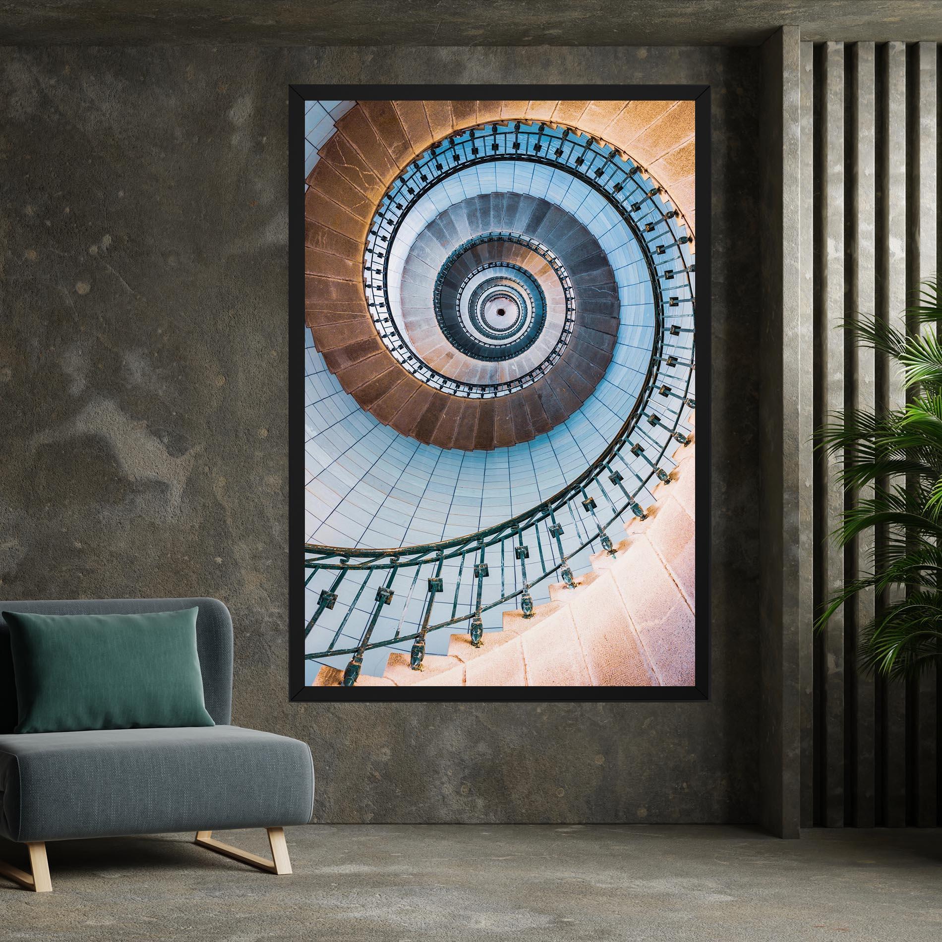 Tablou Canvas Blue Opaline Stairs mockup 7