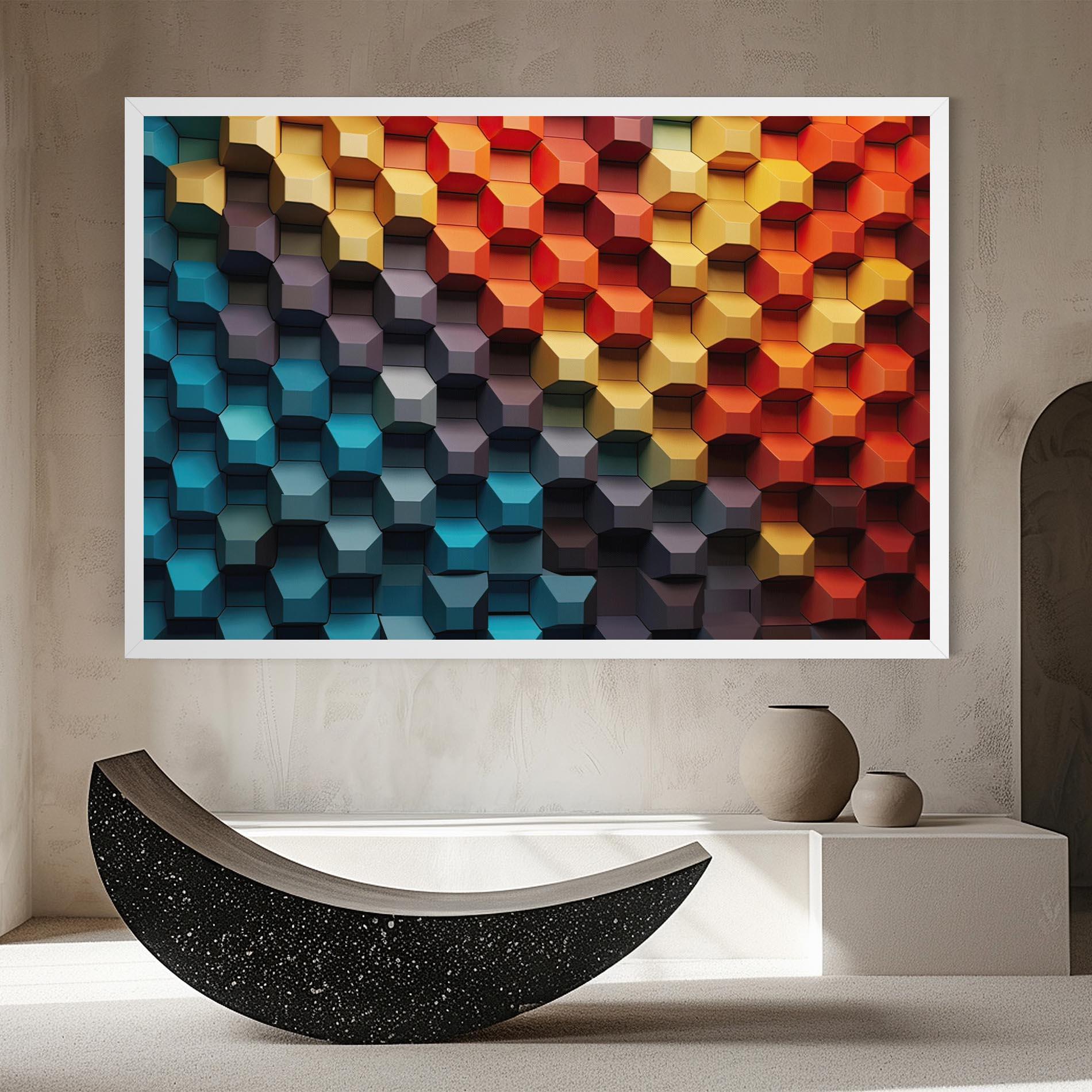 Tablou Canvas 3d Sqare Mix mockup 8