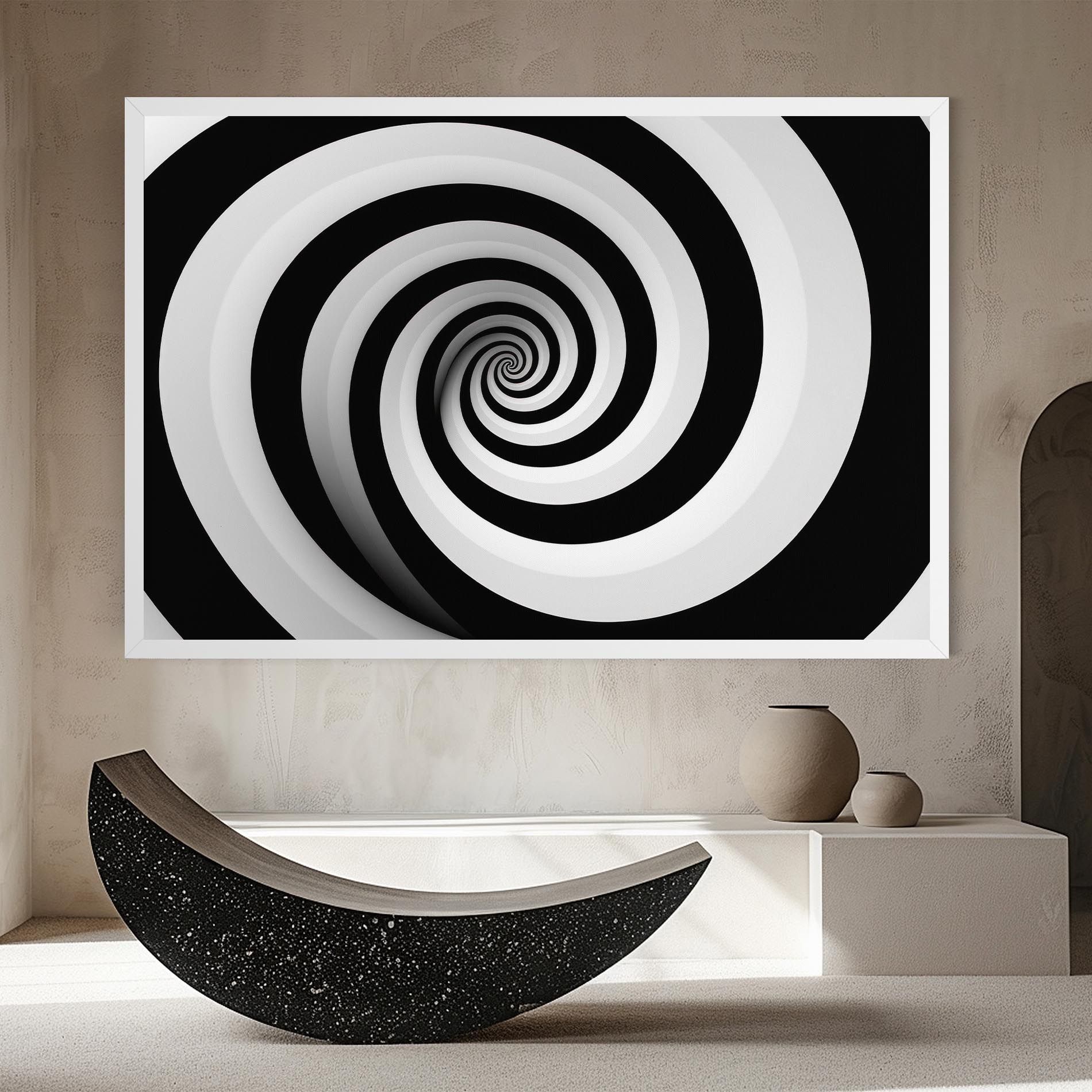 Black White Spiral mockup 8