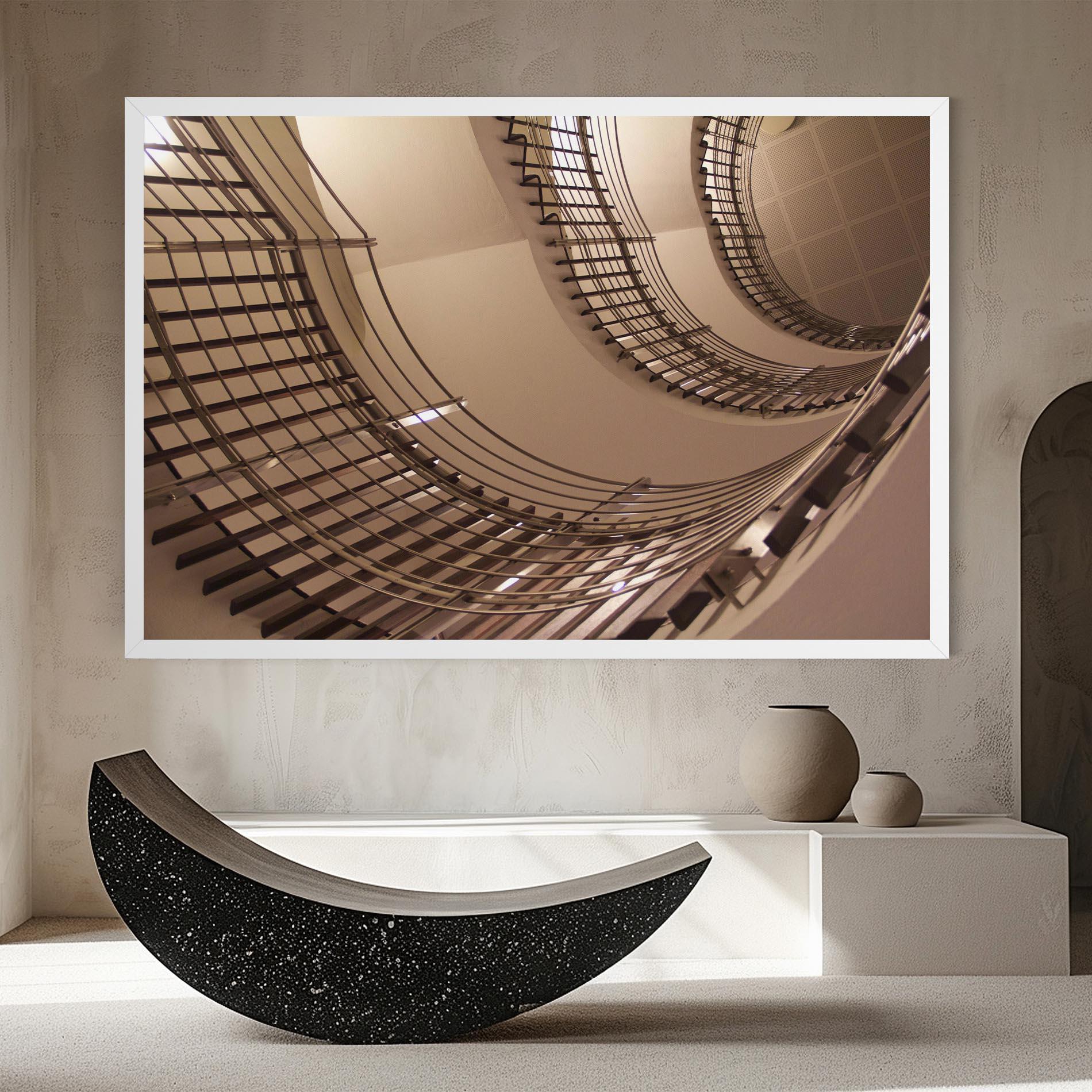 Tablou Canvas Cream Stairs mockup 8