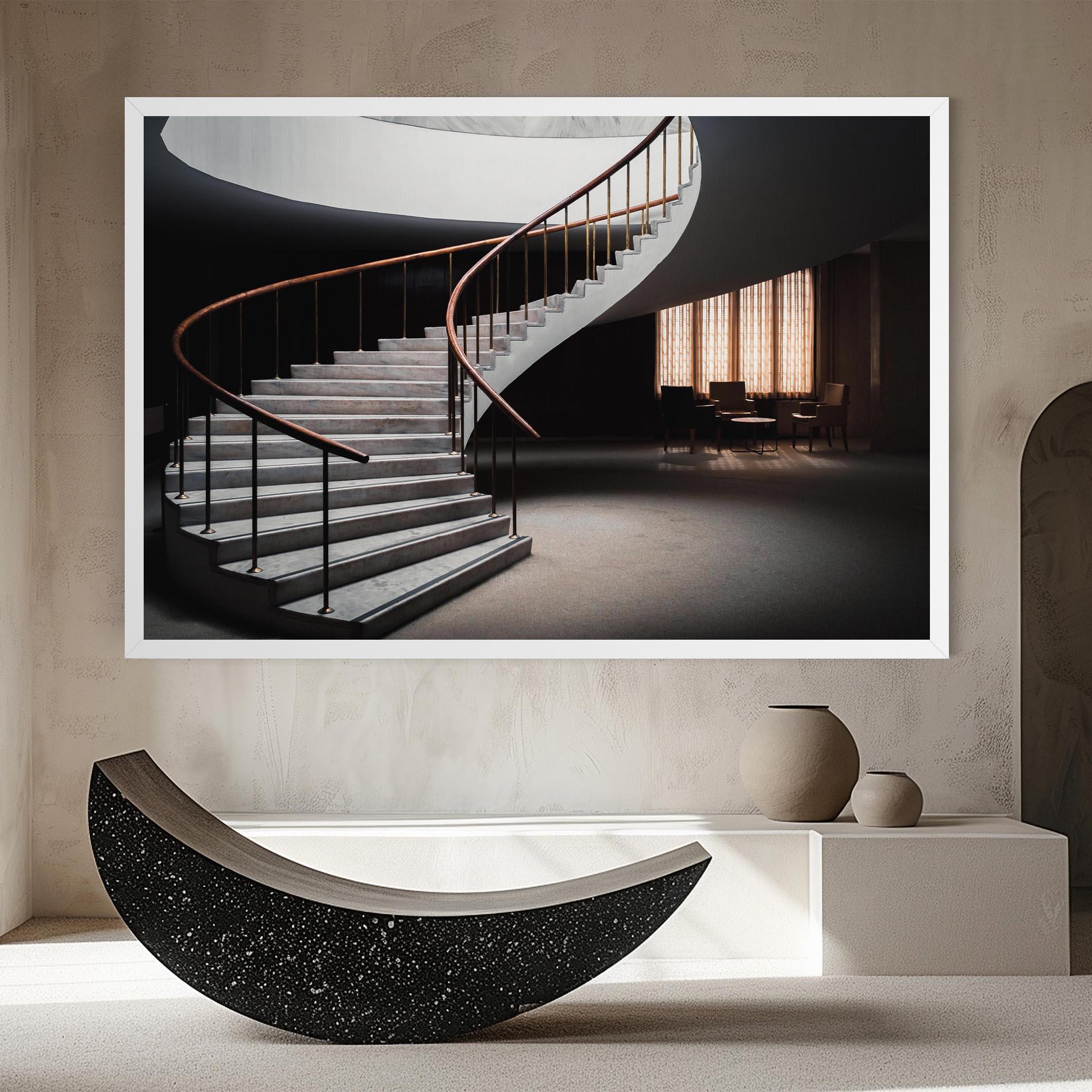 Tablou Canvas Dark Room Stairs mockup 8