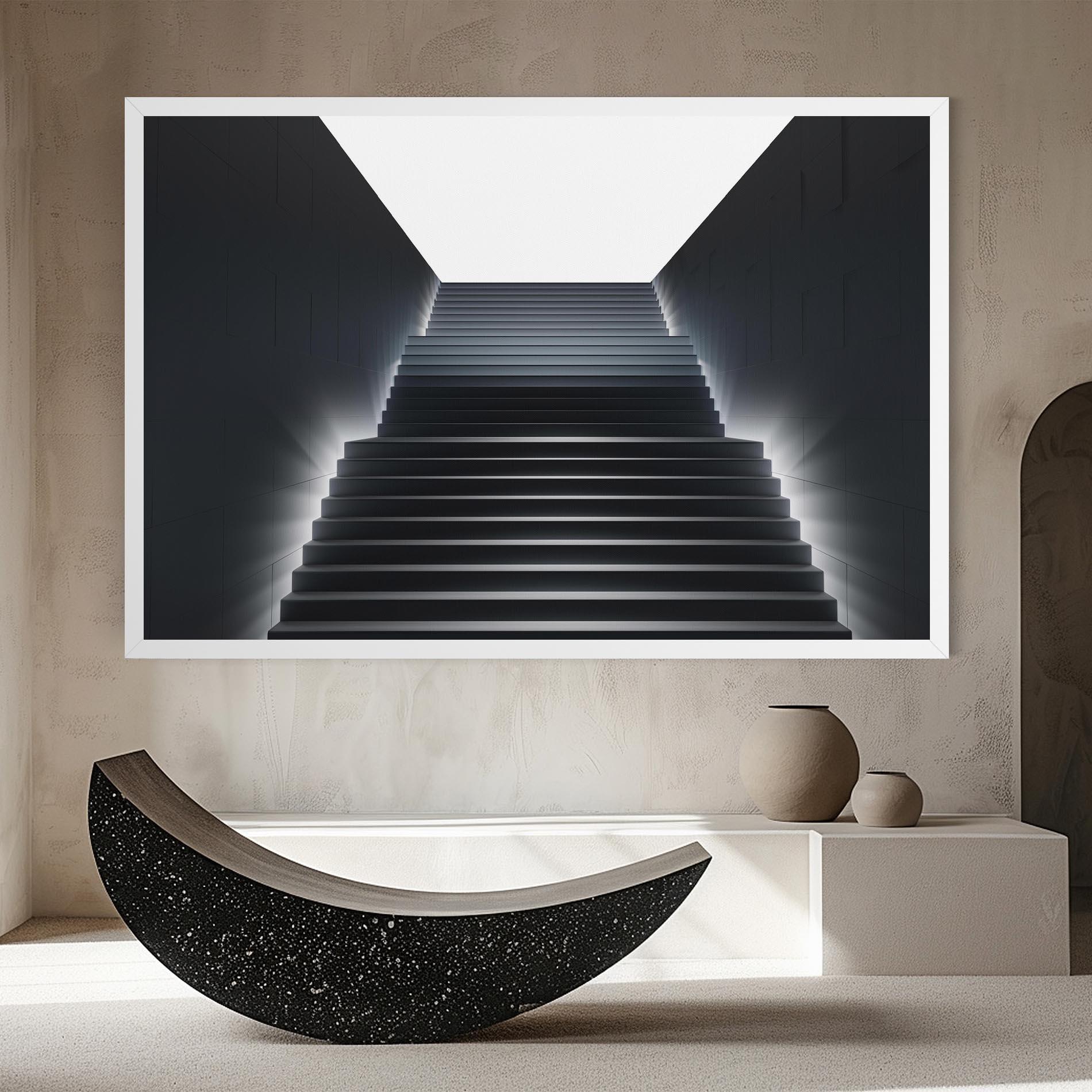 Tablou Canvas Dark Stairs mockup 8