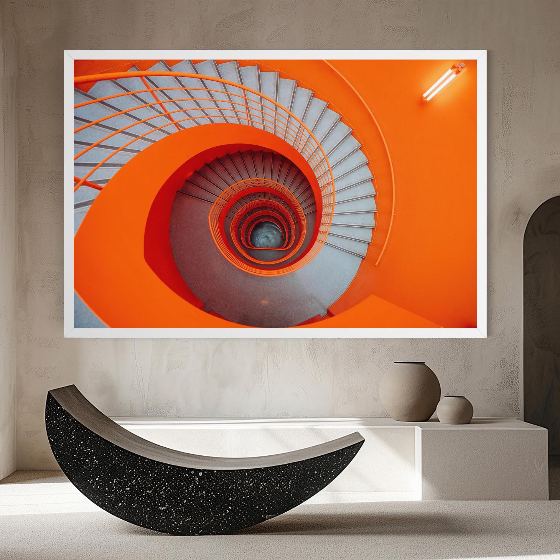 Grey Orange Stairs mockup 8