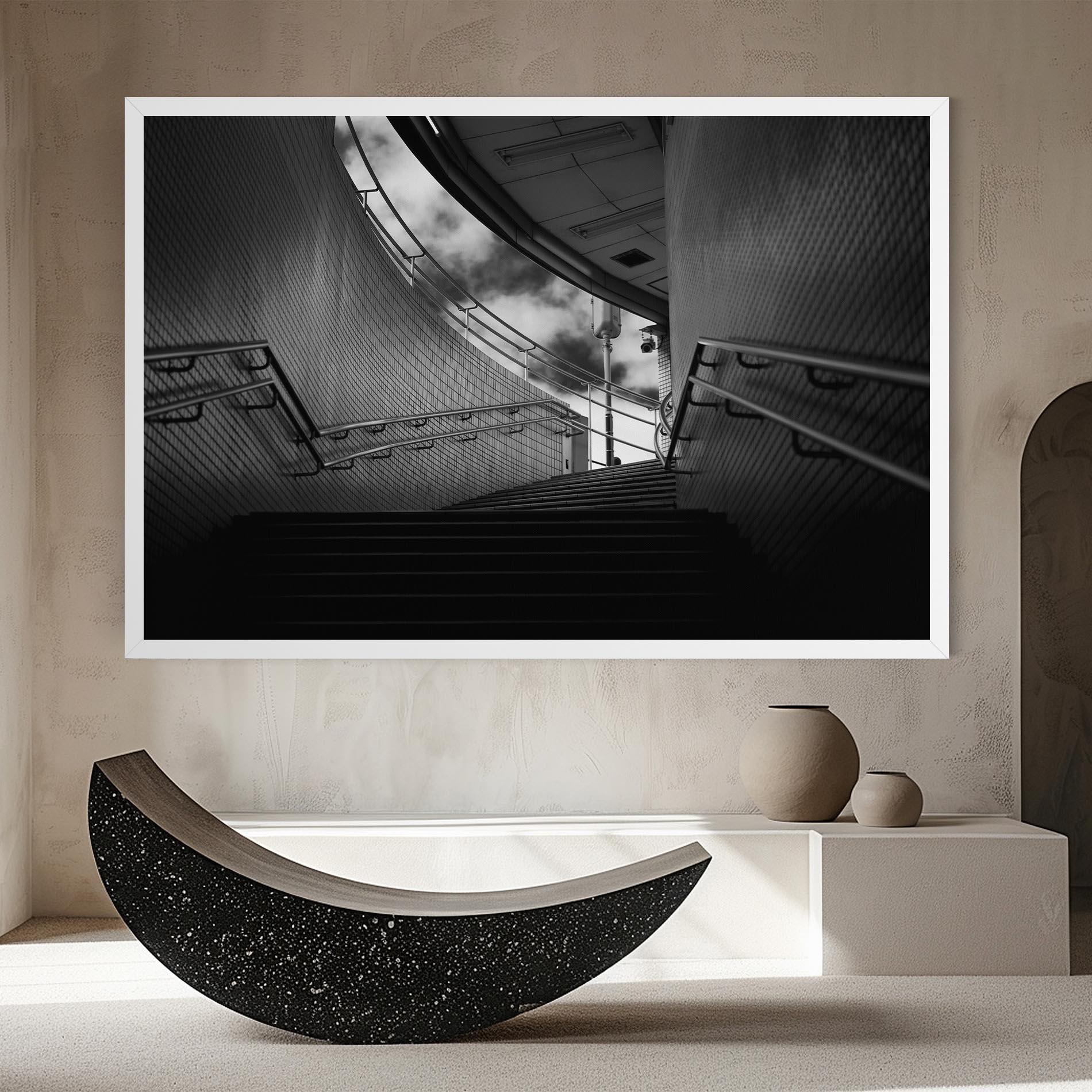 Tablou Canvas Grey Up Stairs mockup 8