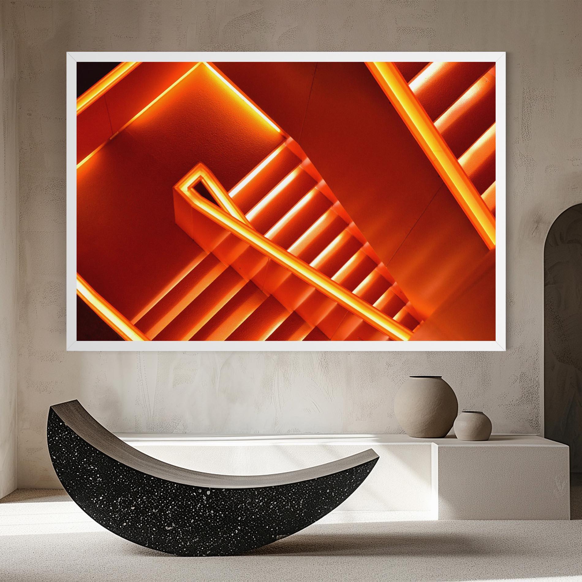 Tablou Canvas Orange Stairs mockup 8