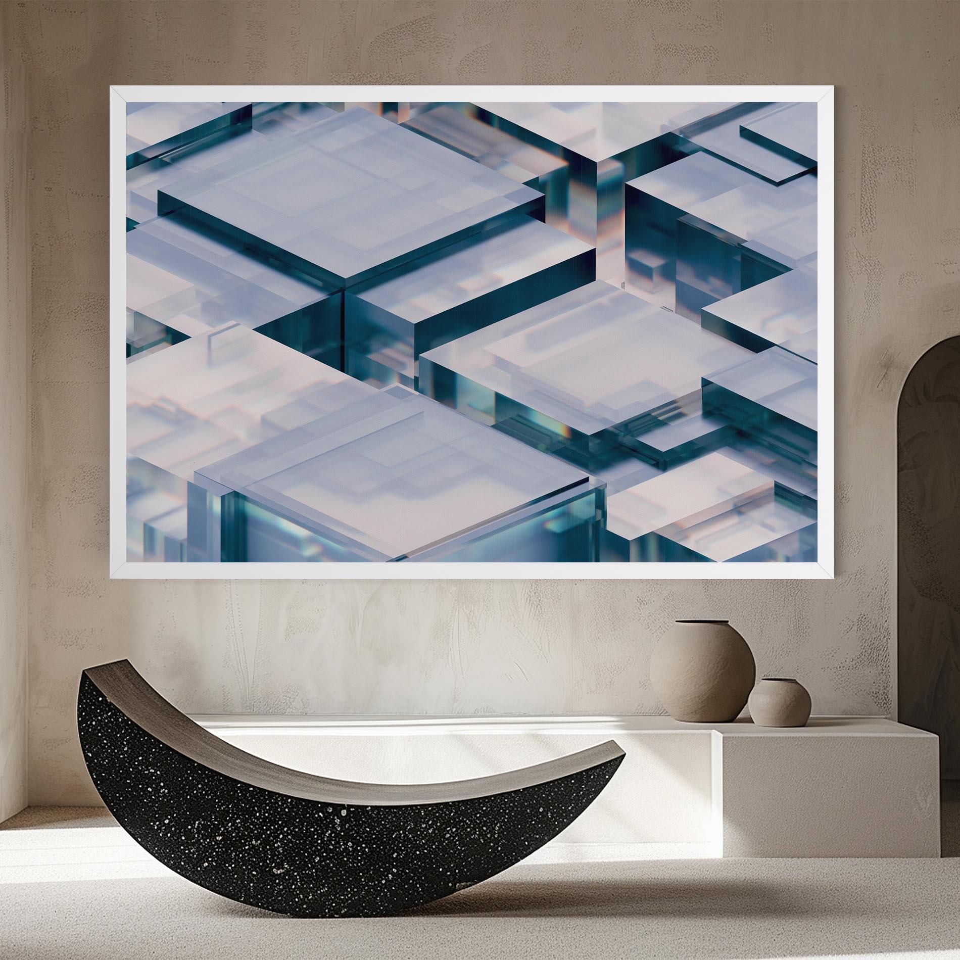 Tablou Canvas Square Glass mockup 8