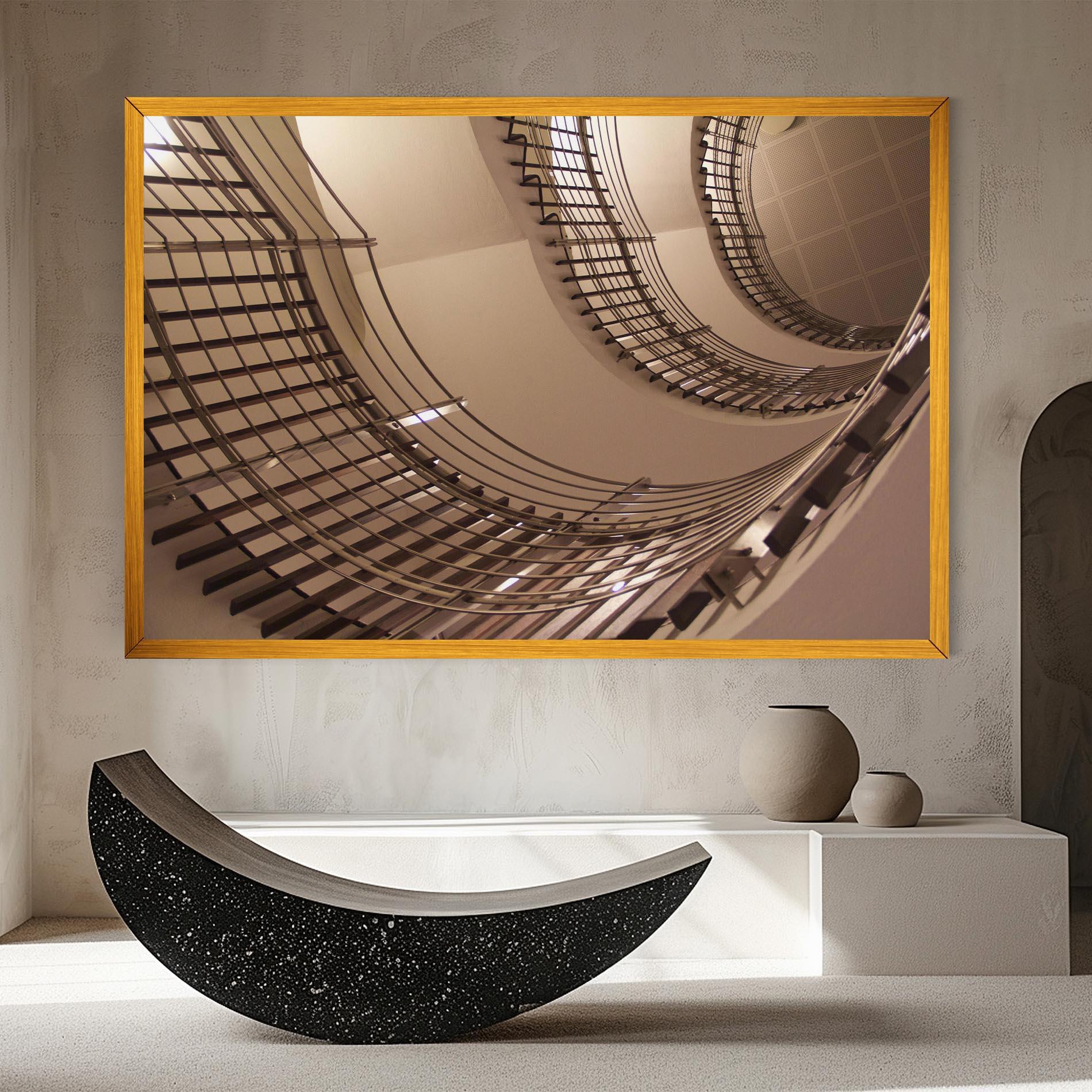 Tablou Canvas Cream Stairs mockup 8