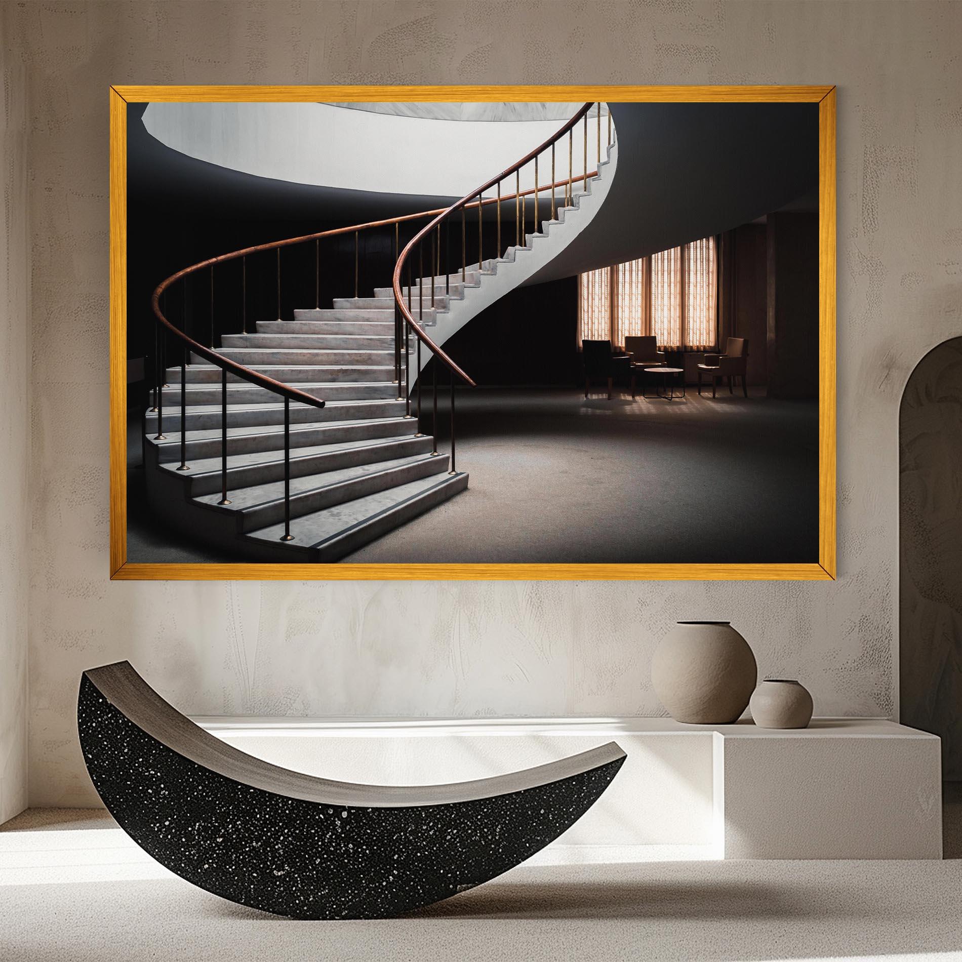 Tablou Canvas Dark Room Stairs mockup 8