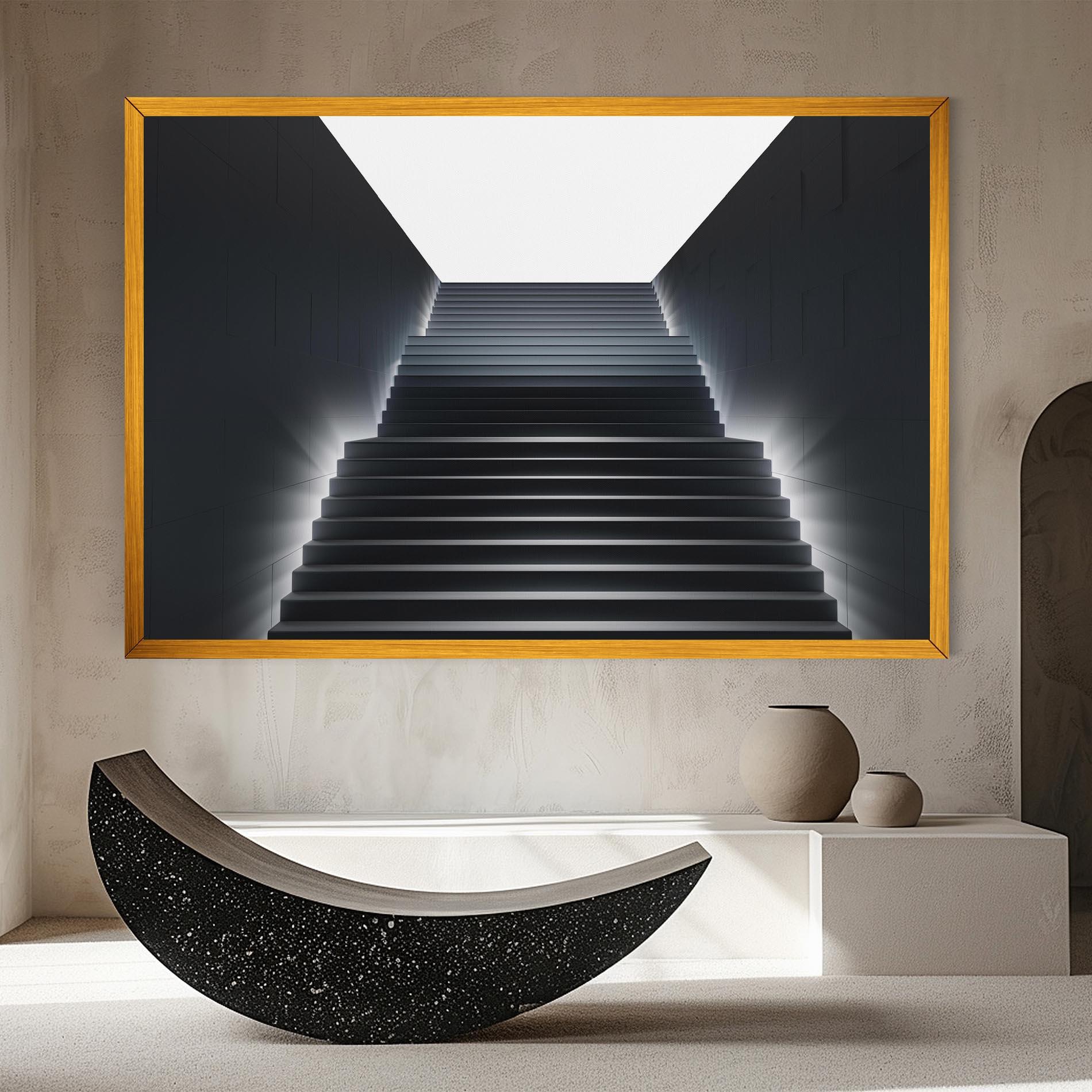 Tablou Canvas Dark Stairs mockup 8