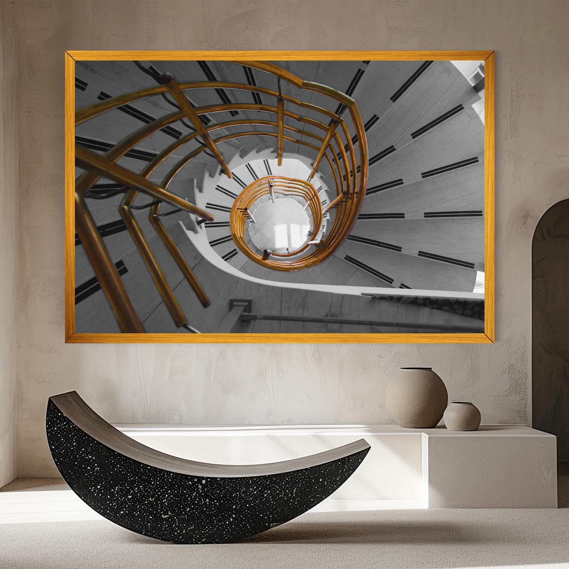 Tablou Canvas Gold Bar Stairs mockup 8