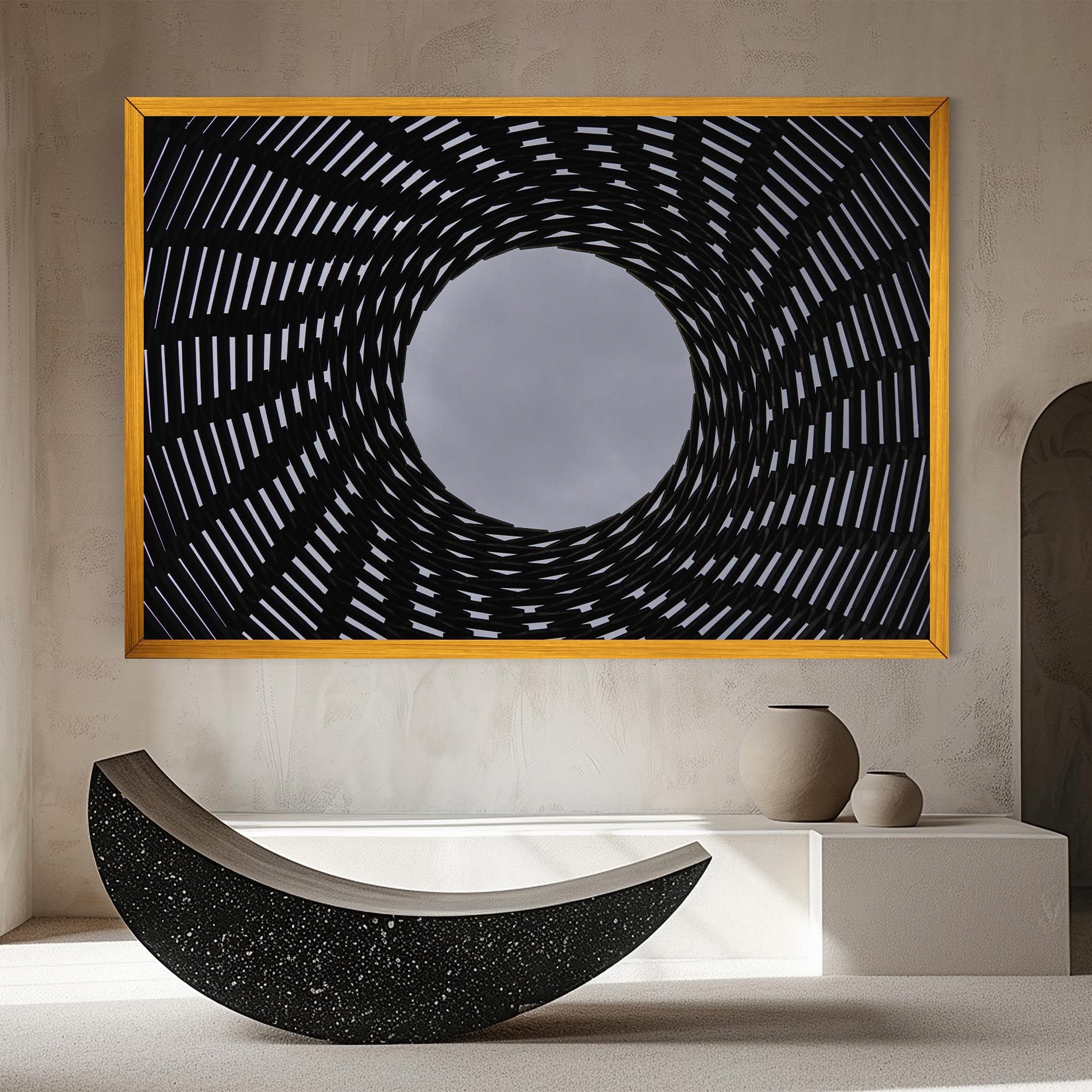 Grey Circle Lines mockup 8