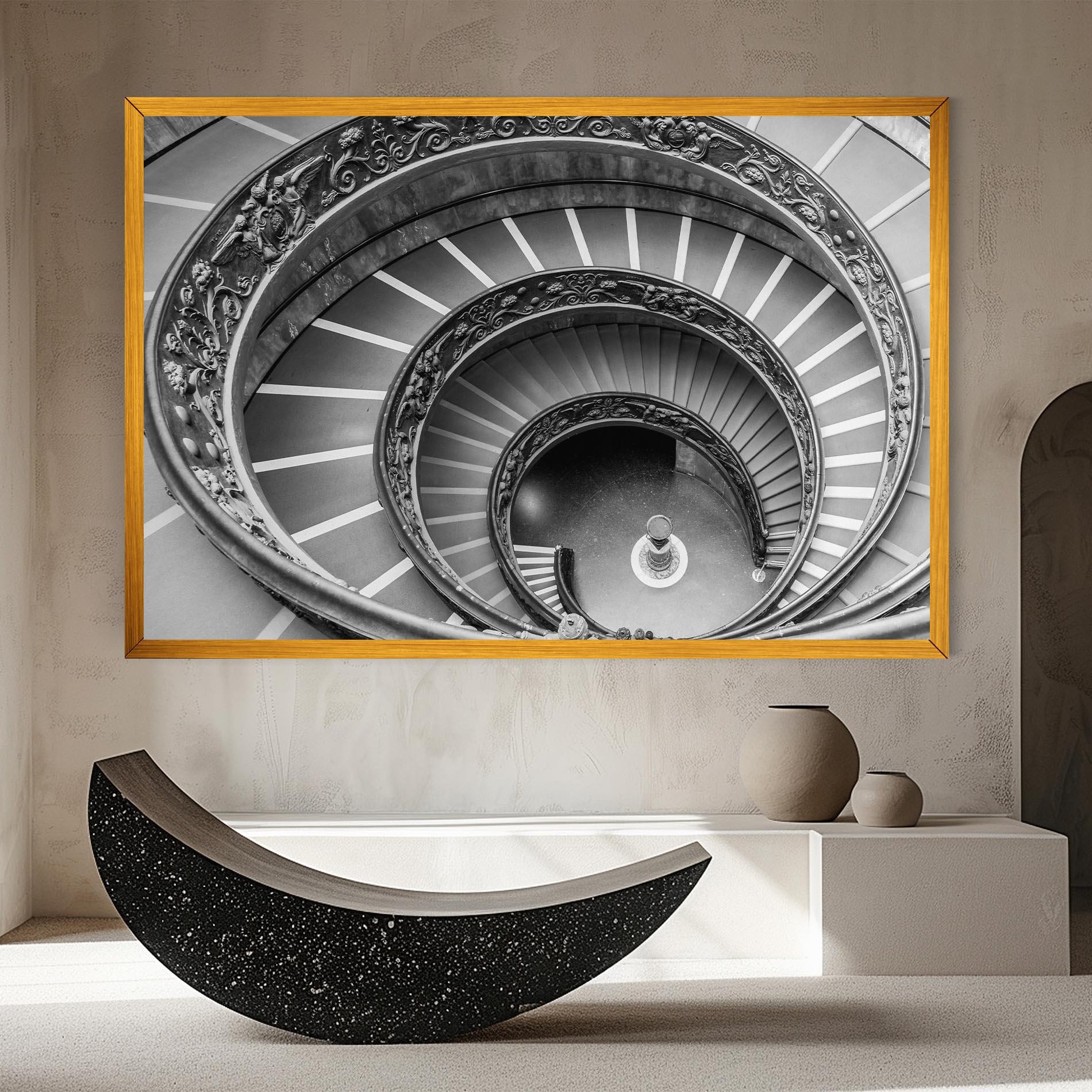 Tablou Canvas Grey Spiral mockup 8