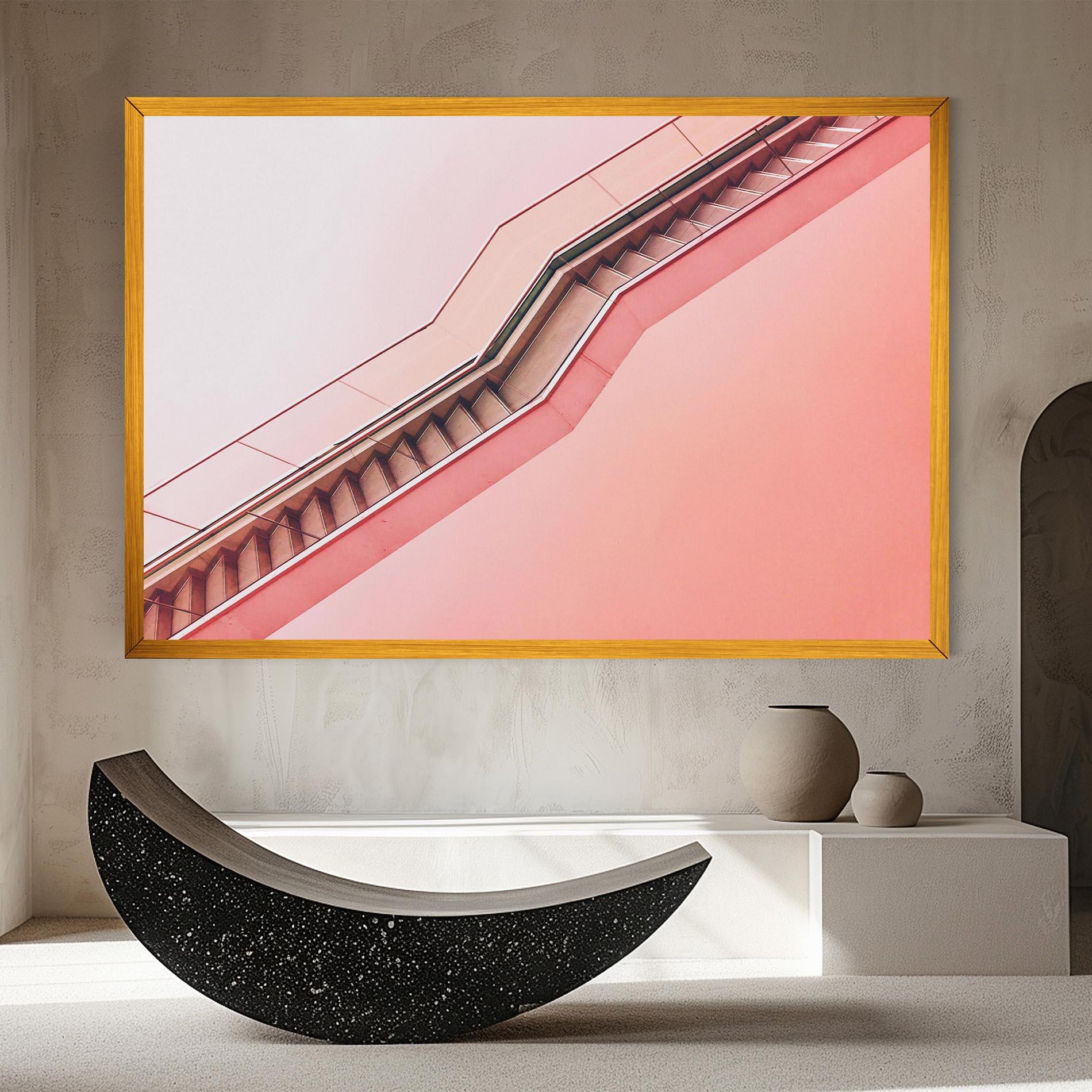 Tablou Canvas Pink Stairs mockup 8