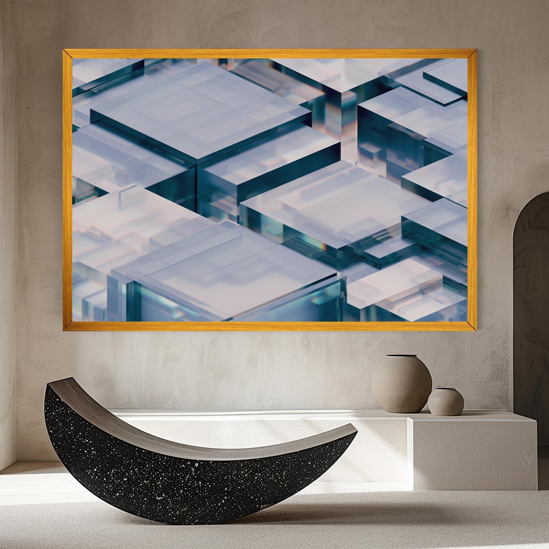 Tablou Canvas Square Glass mockup 8