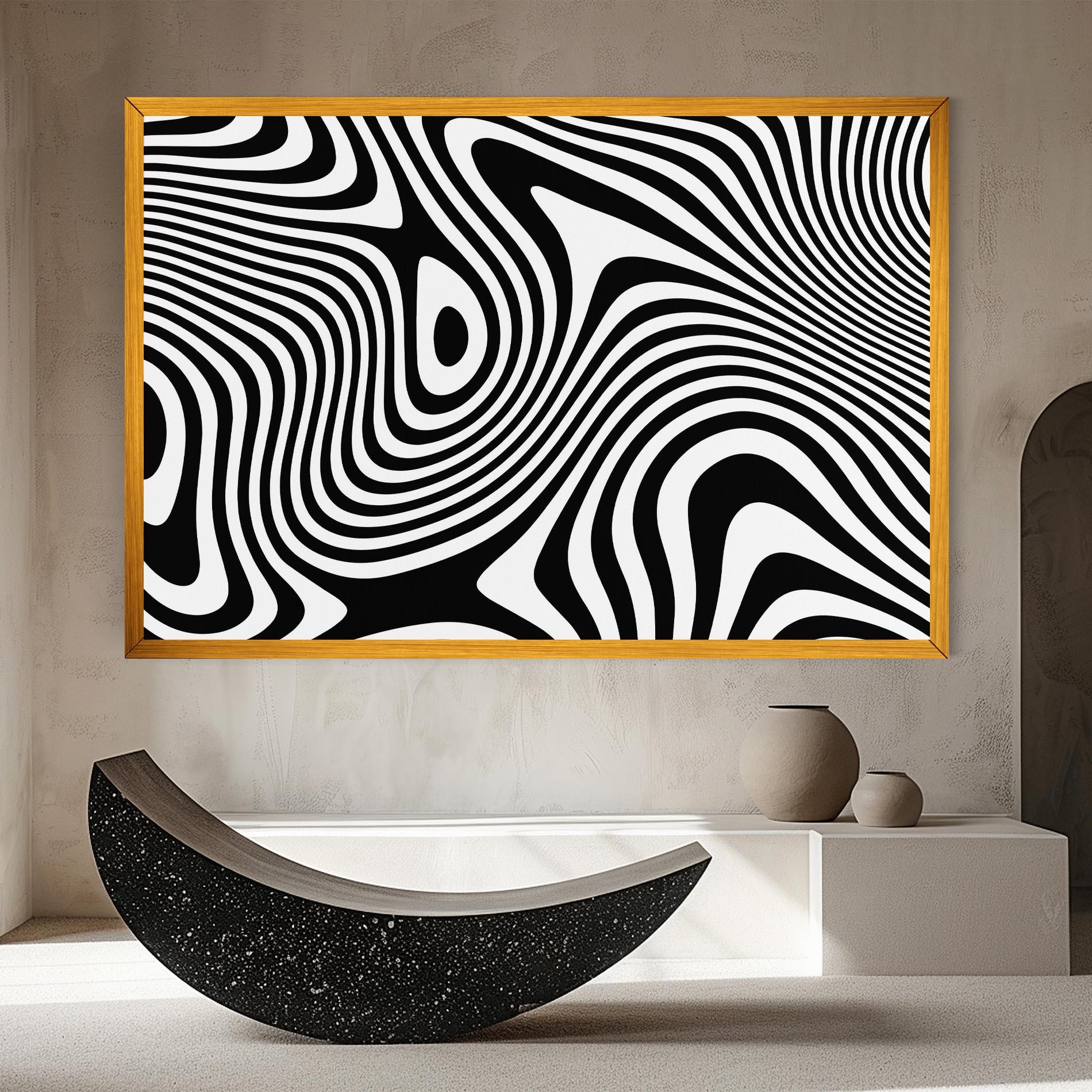 Tablou Canvas Wavy Stripes 01 mockup 8