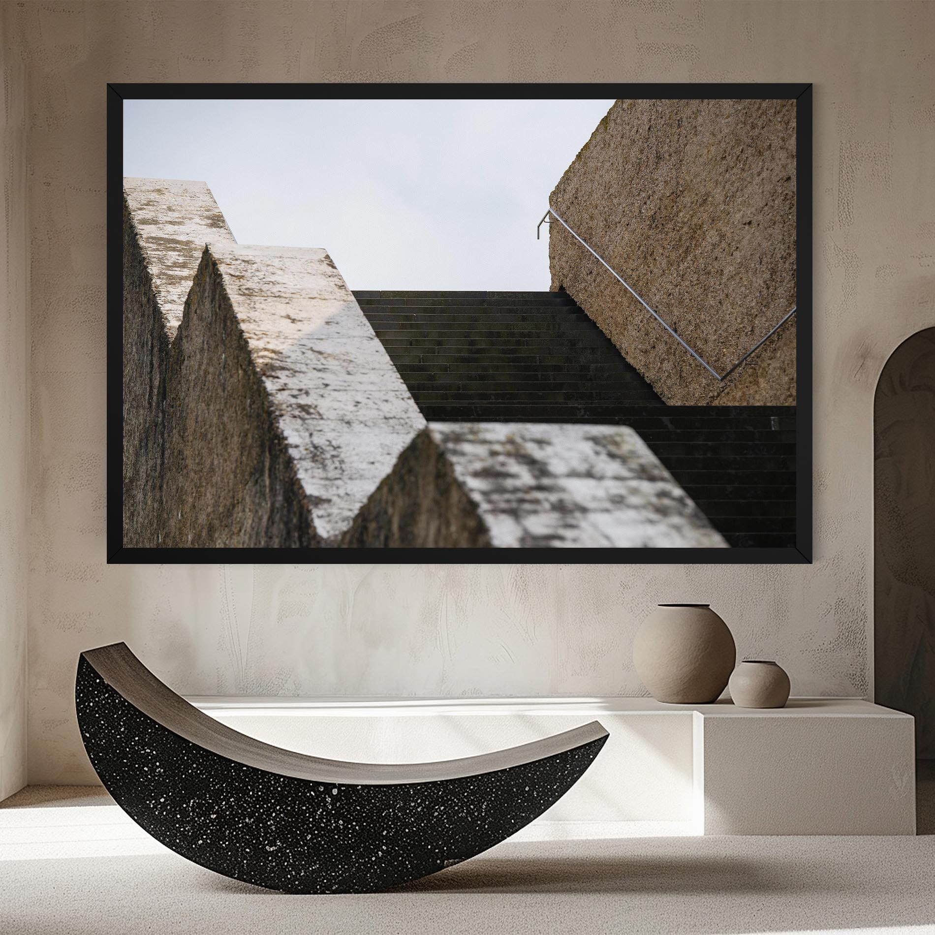 Tablou Canvas Black Stairs mockup 8