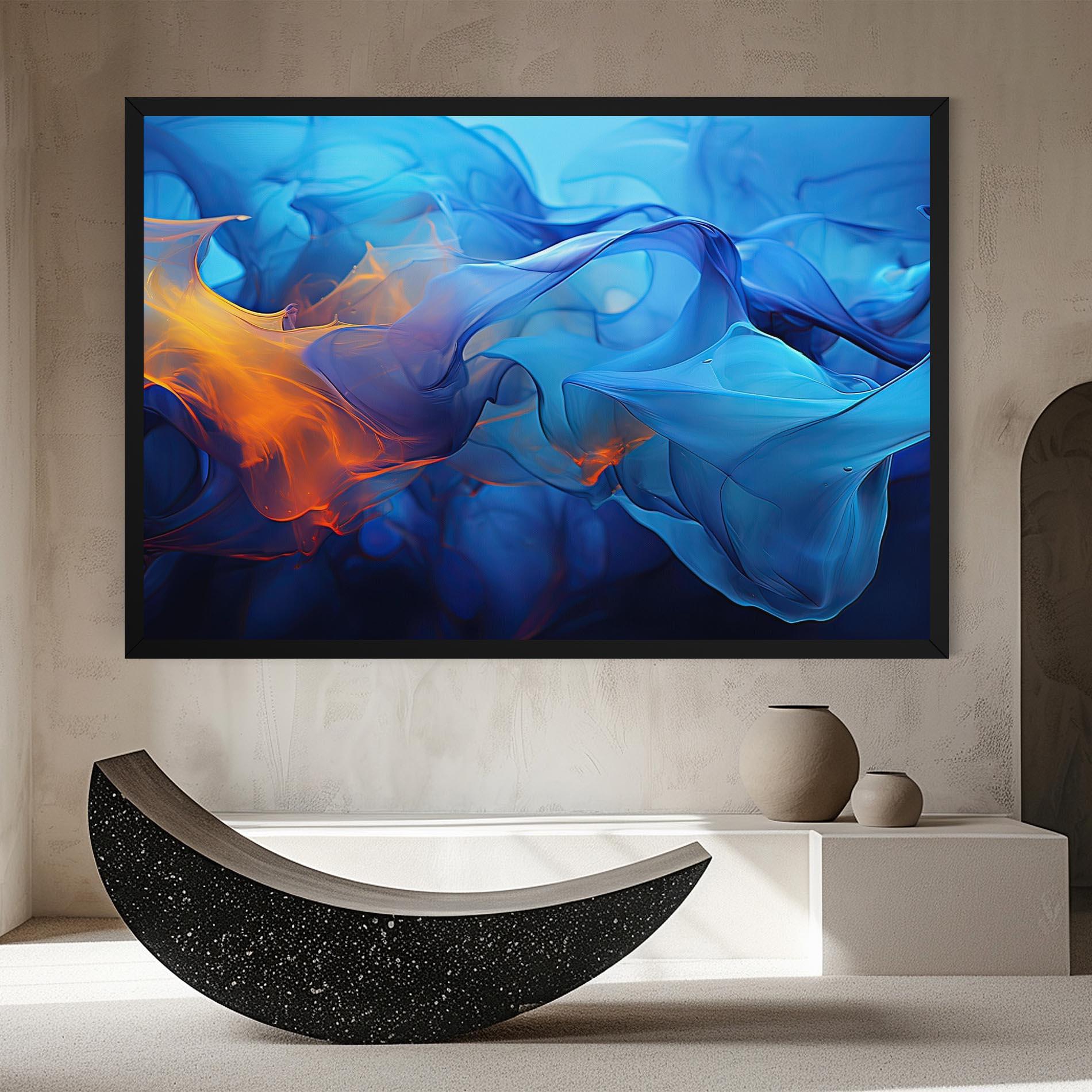 Tablou Canvas Blue Orange Floating mockup 8