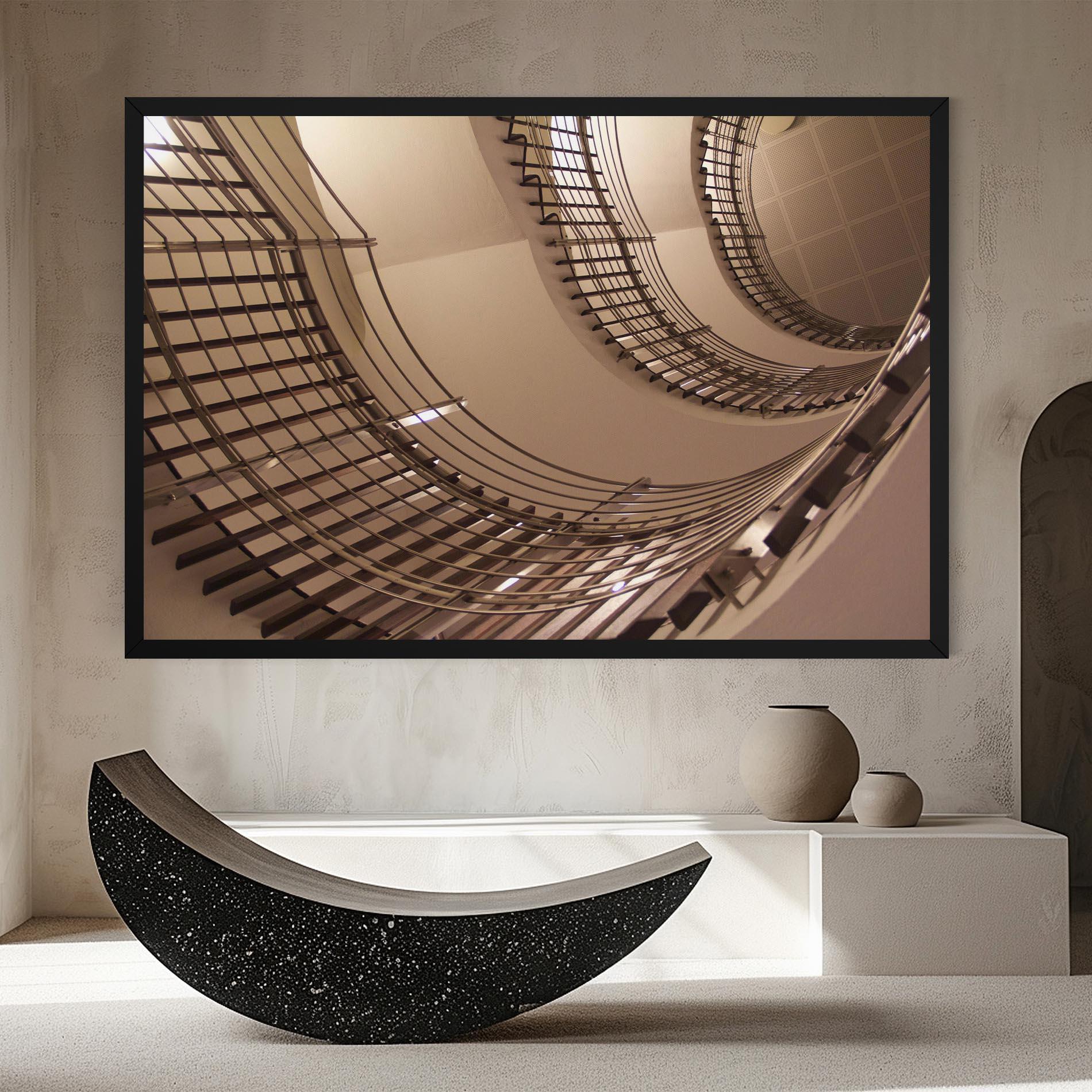 Tablou Canvas Cream Stairs mockup 8