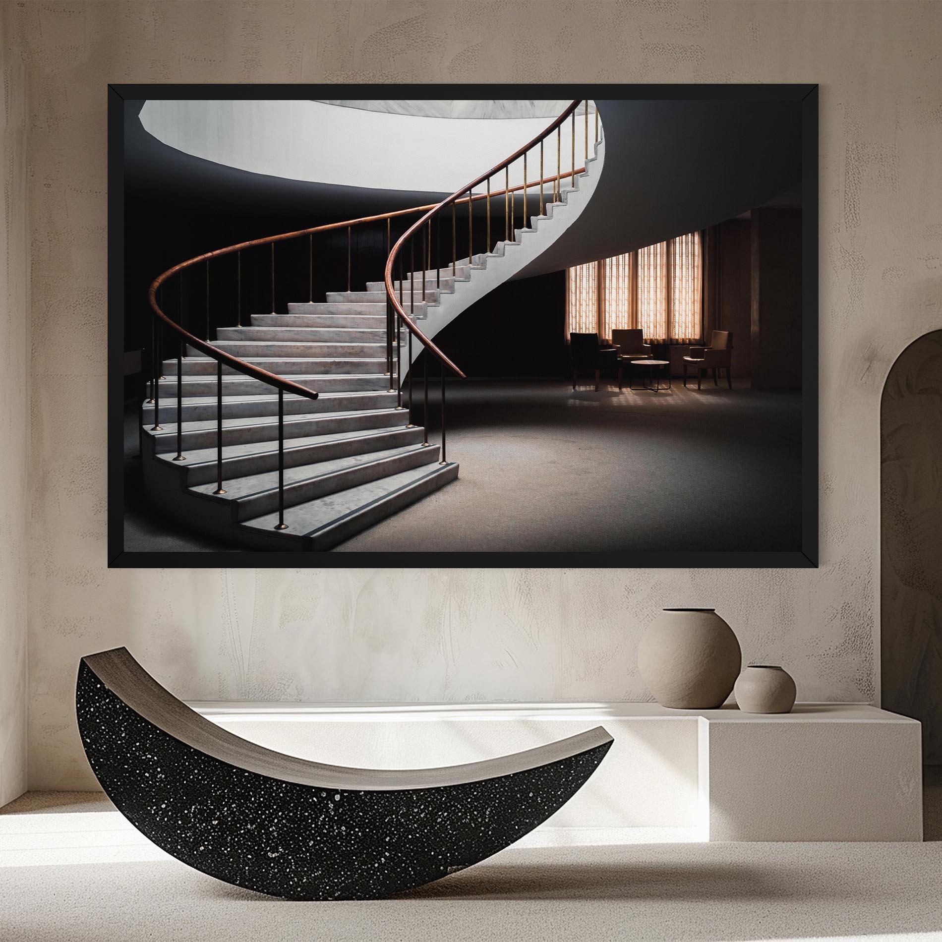 Tablou Canvas Dark Room Stairs mockup 8