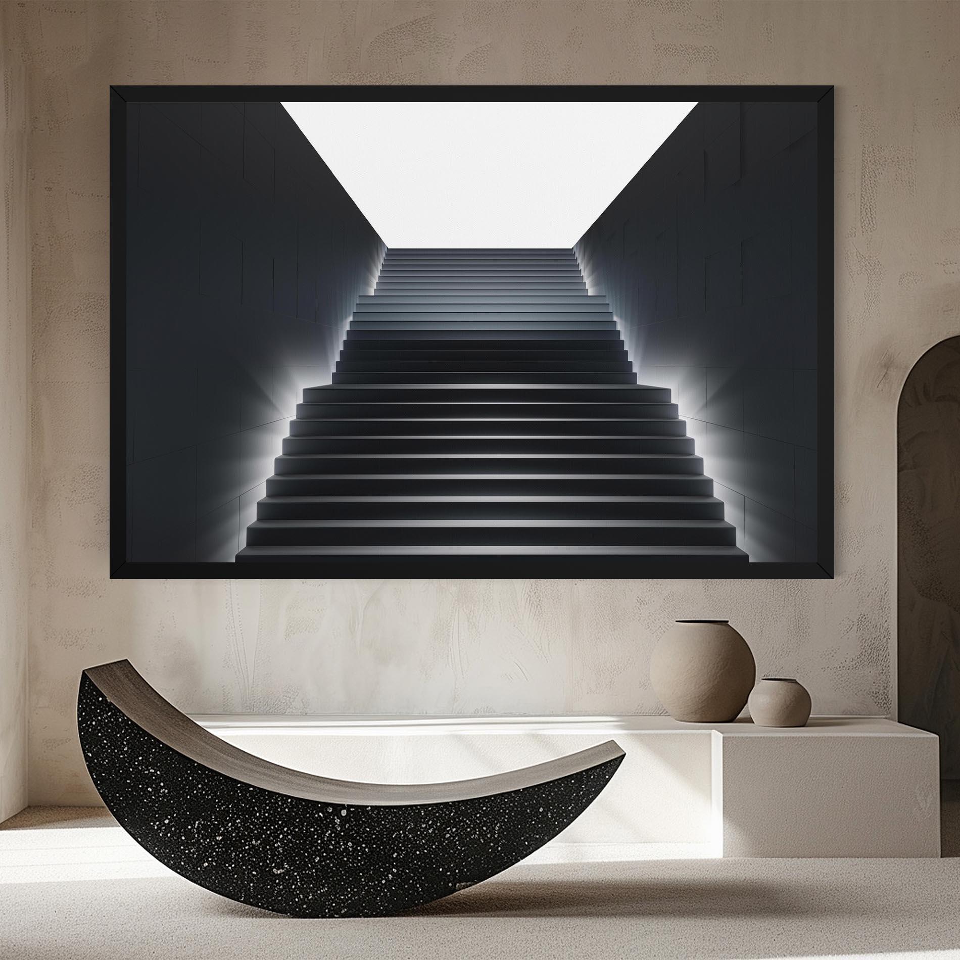 Tablou Canvas Dark Stairs mockup 8