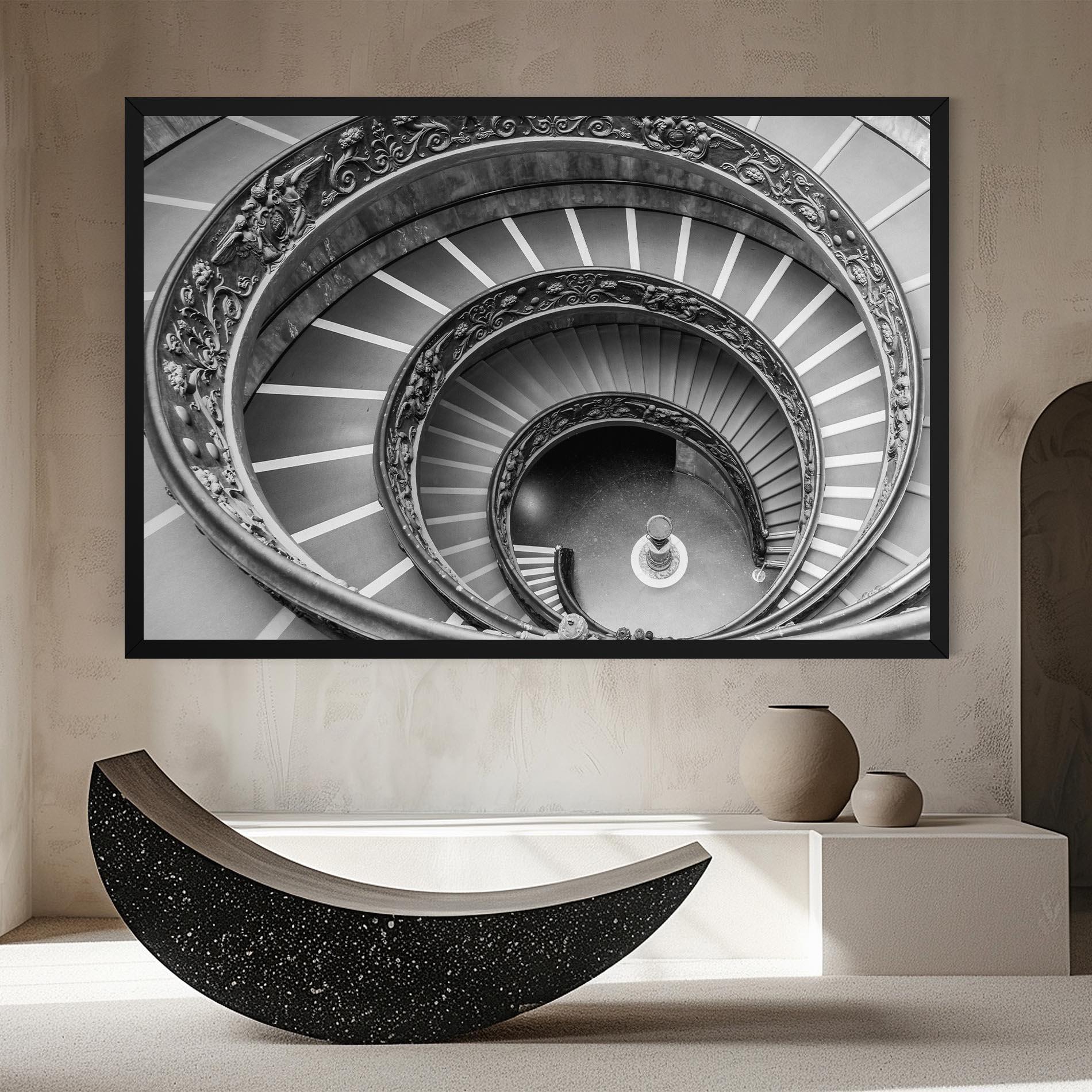 Tablou Canvas Grey Spiral mockup 8