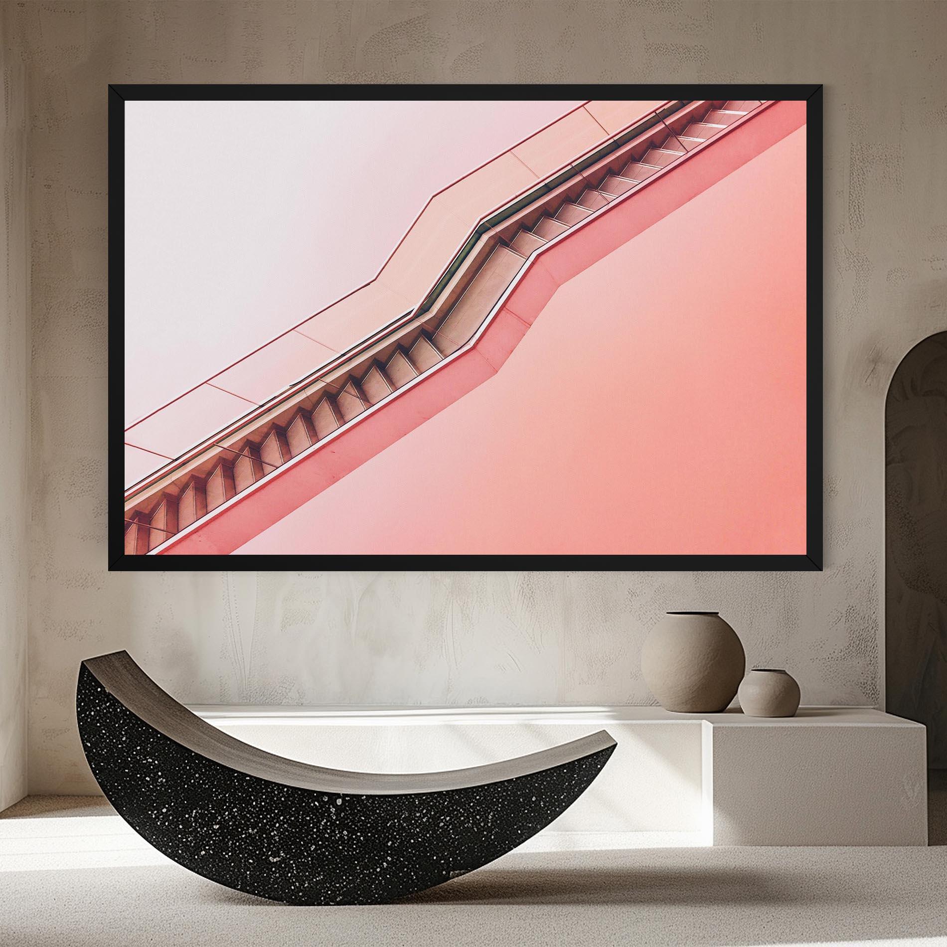 Tablou Canvas Pink Stairs mockup 8