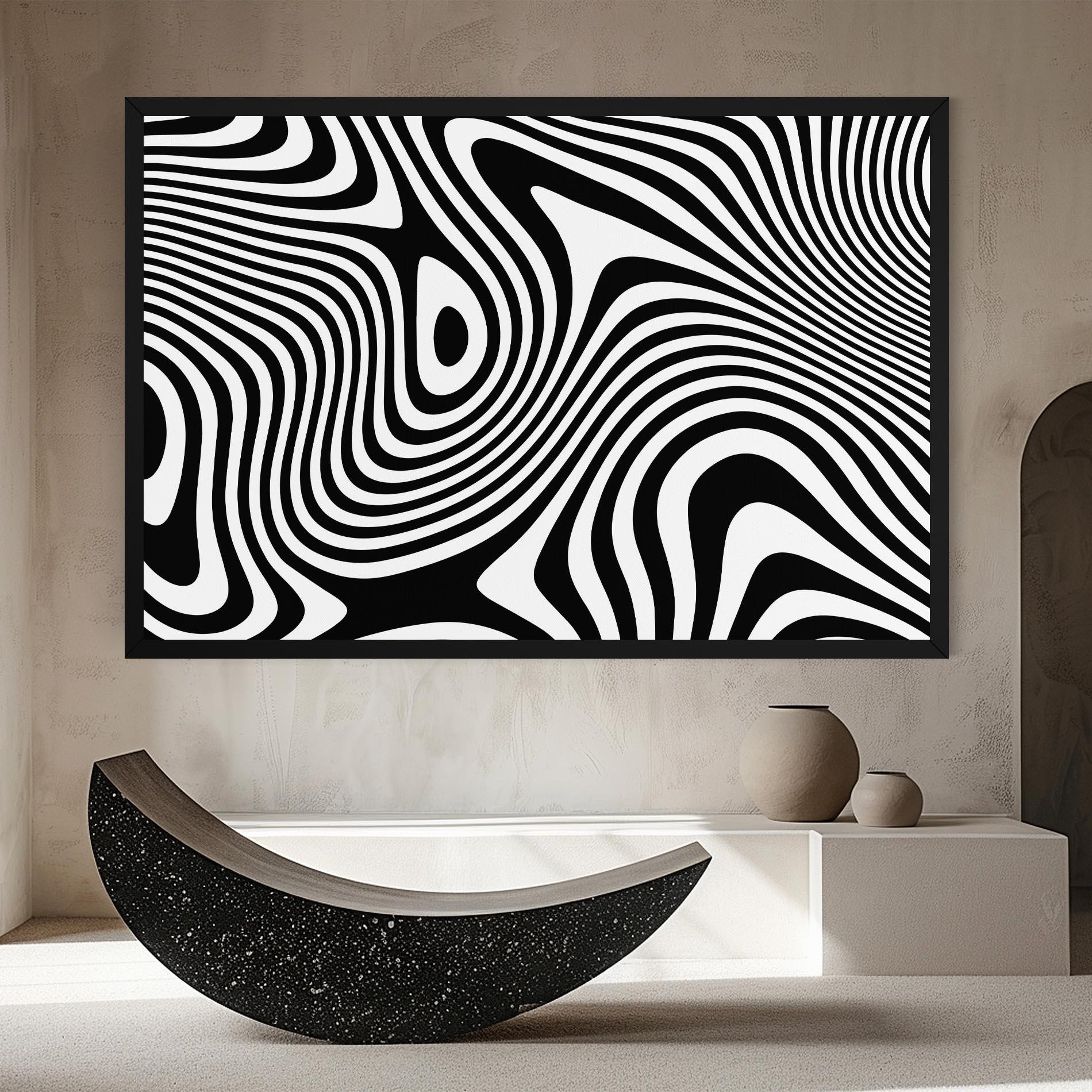 Tablou Canvas Wavy Stripes 01 mockup 8