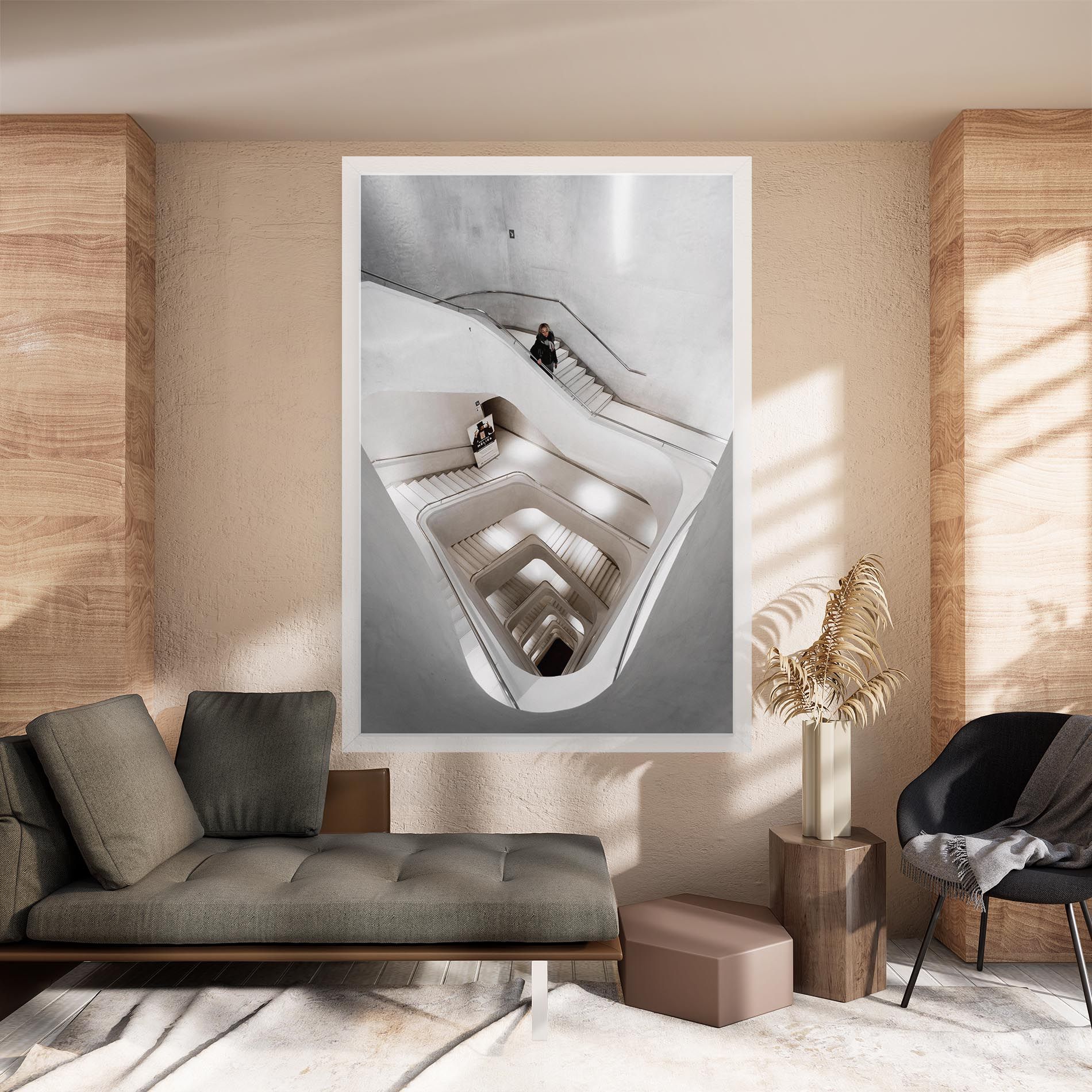 White Stairs Spiral mockup 8