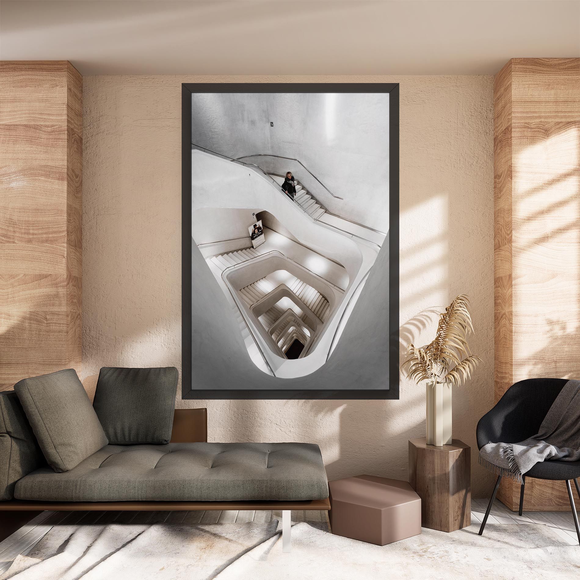 White Stairs Spiral mockup 8