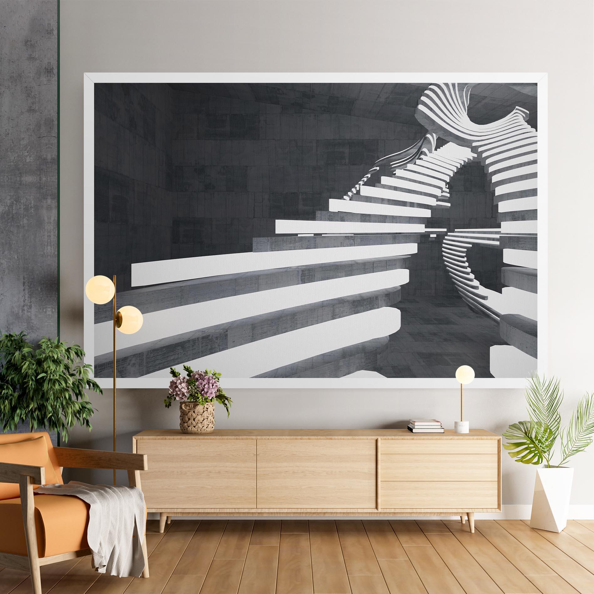 Tablou Canvas Concrete Room mockup 9