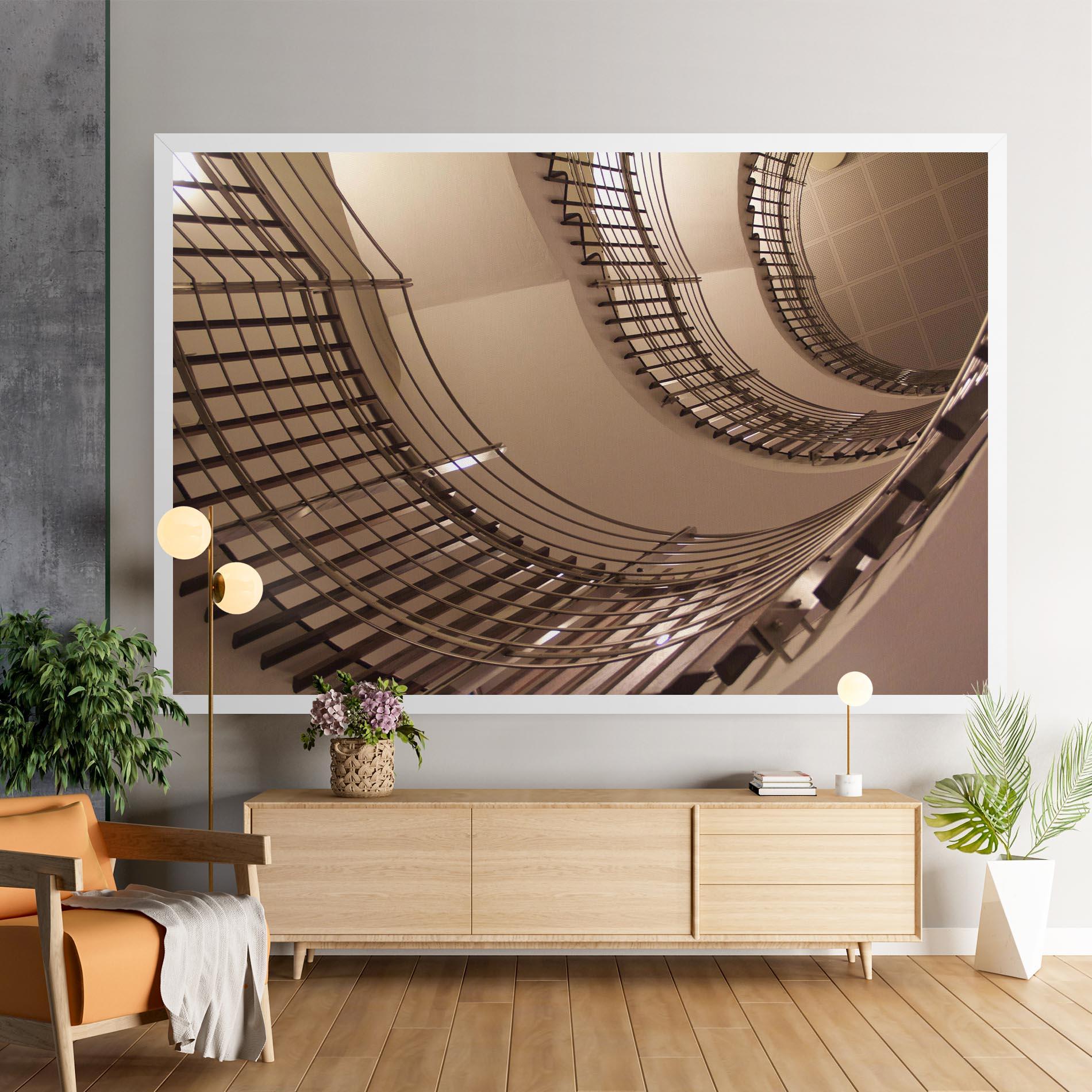 Tablou Canvas Cream Stairs mockup 9