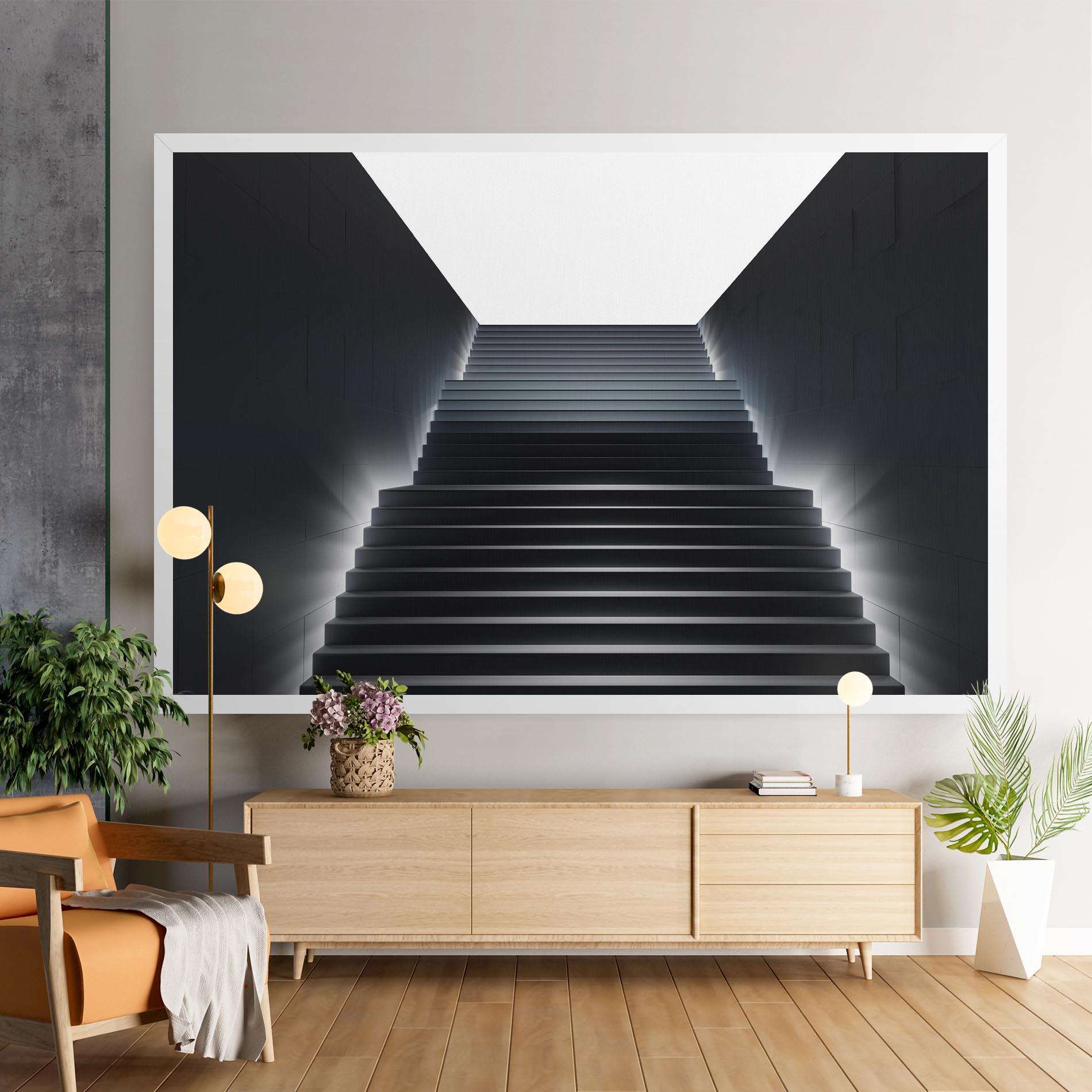 Tablou Canvas Dark Stairs mockup 9