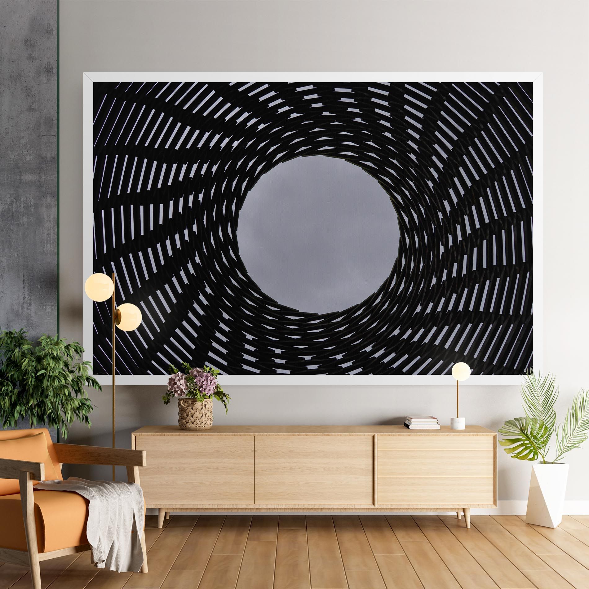 Grey Circle Lines mockup 9