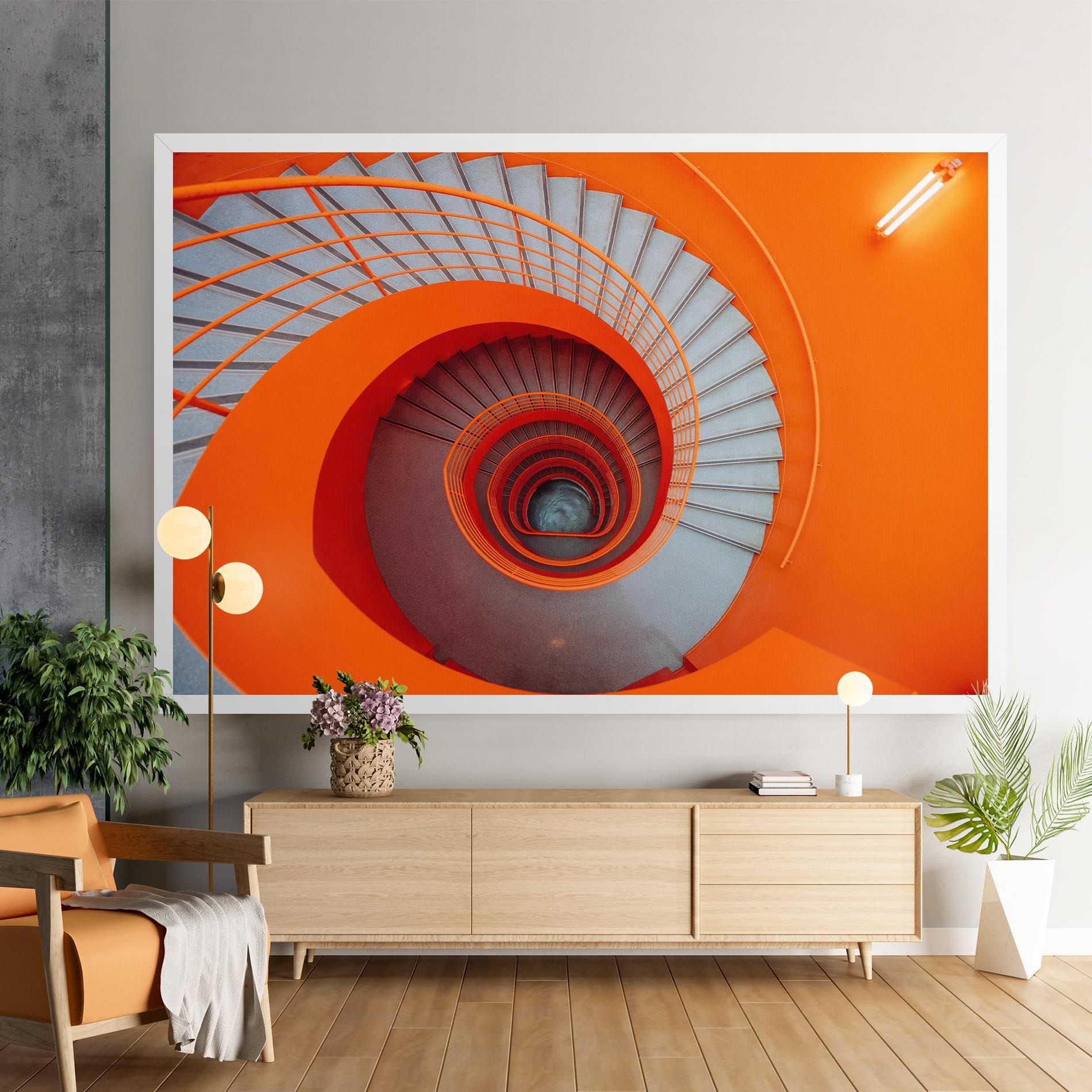 Grey Orange Stairs mockup 9