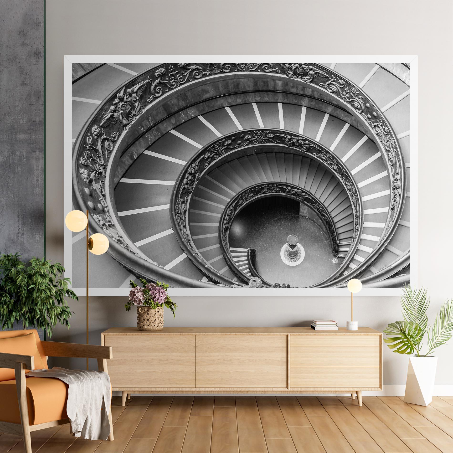 Tablou Canvas Grey Spiral mockup 9