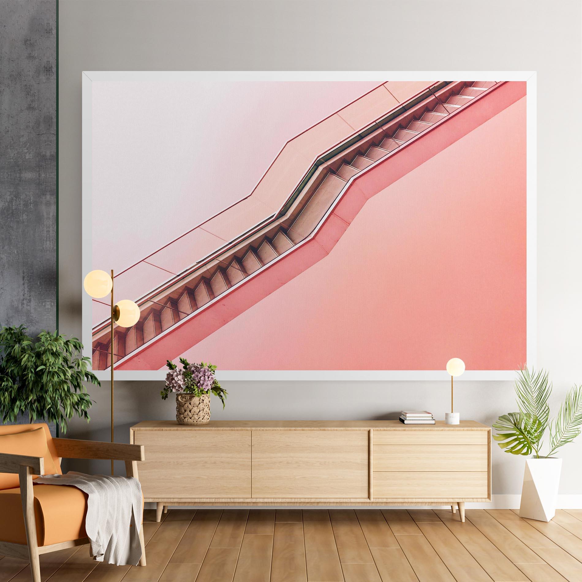 Tablou Canvas Pink Stairs mockup 9