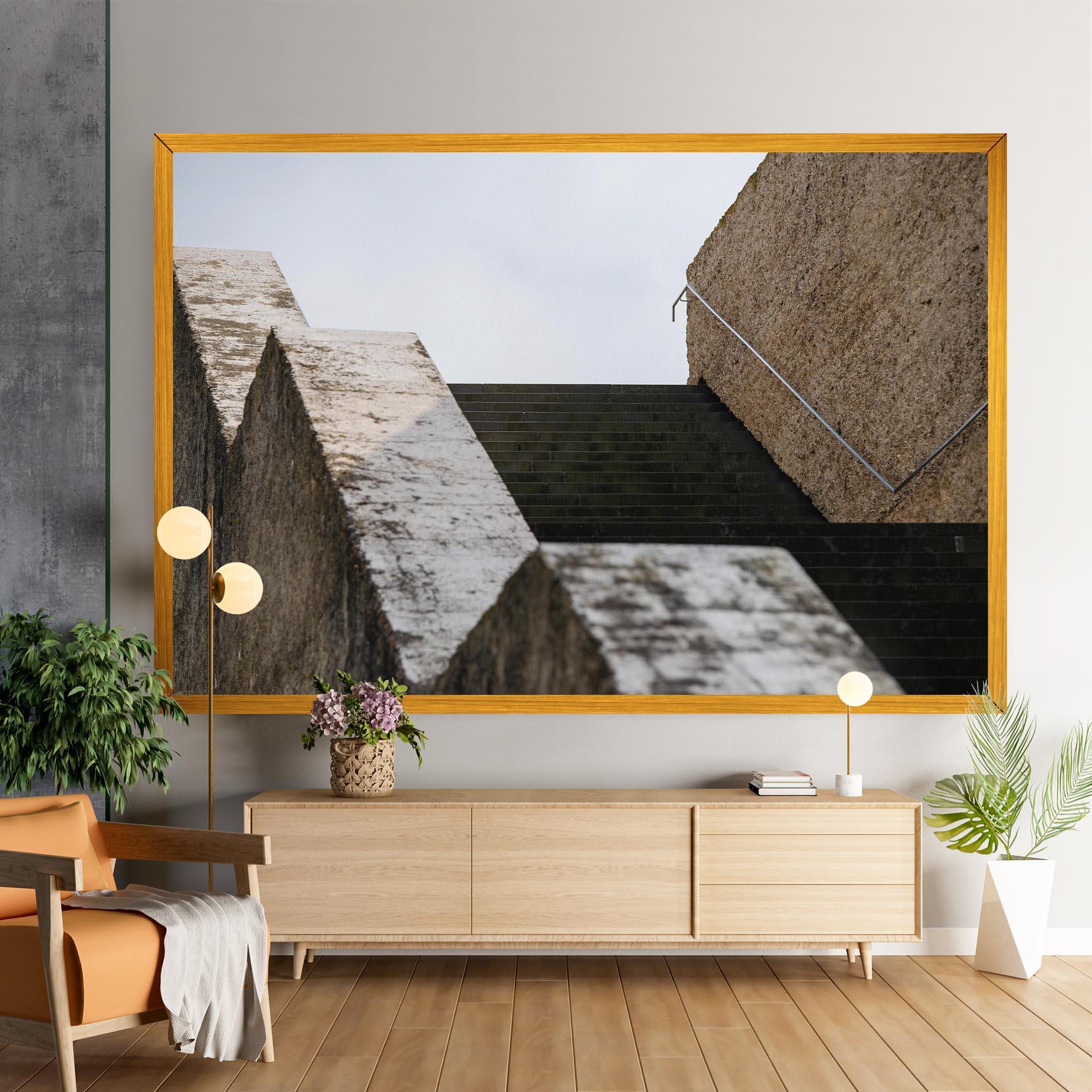 Tablou Canvas Black Stairs mockup 9