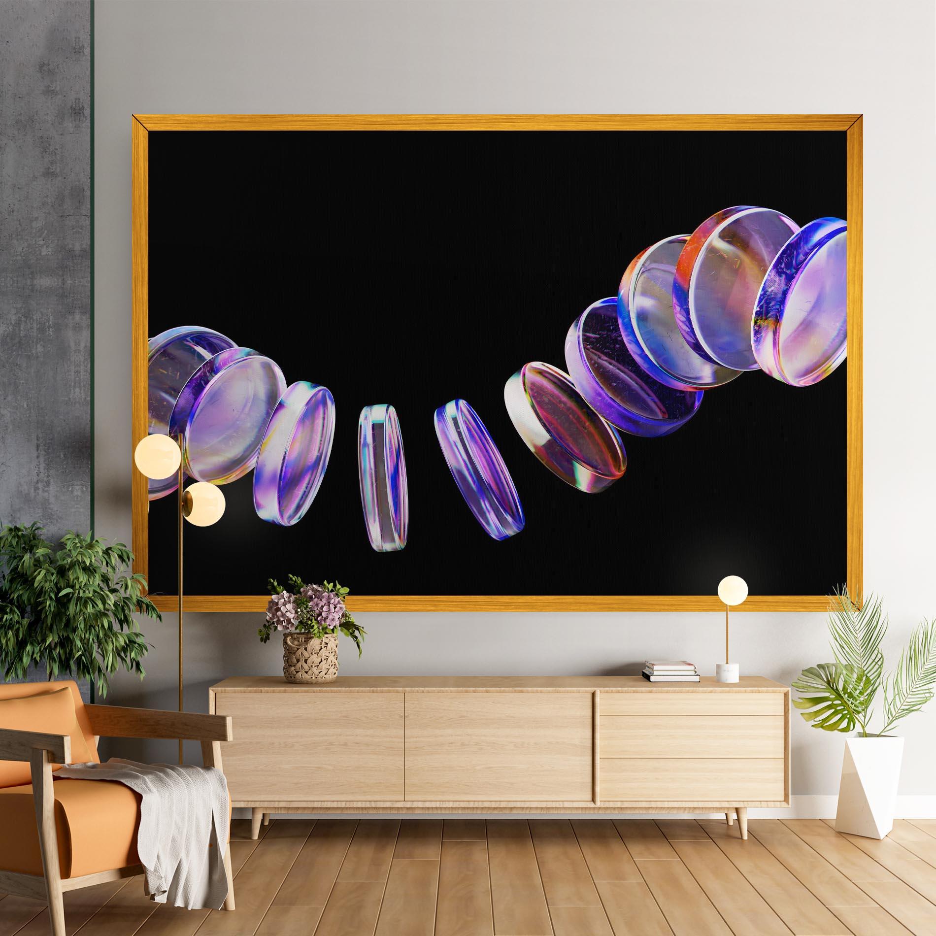 Tablou Canvas Circle Glass Floating mockup 9