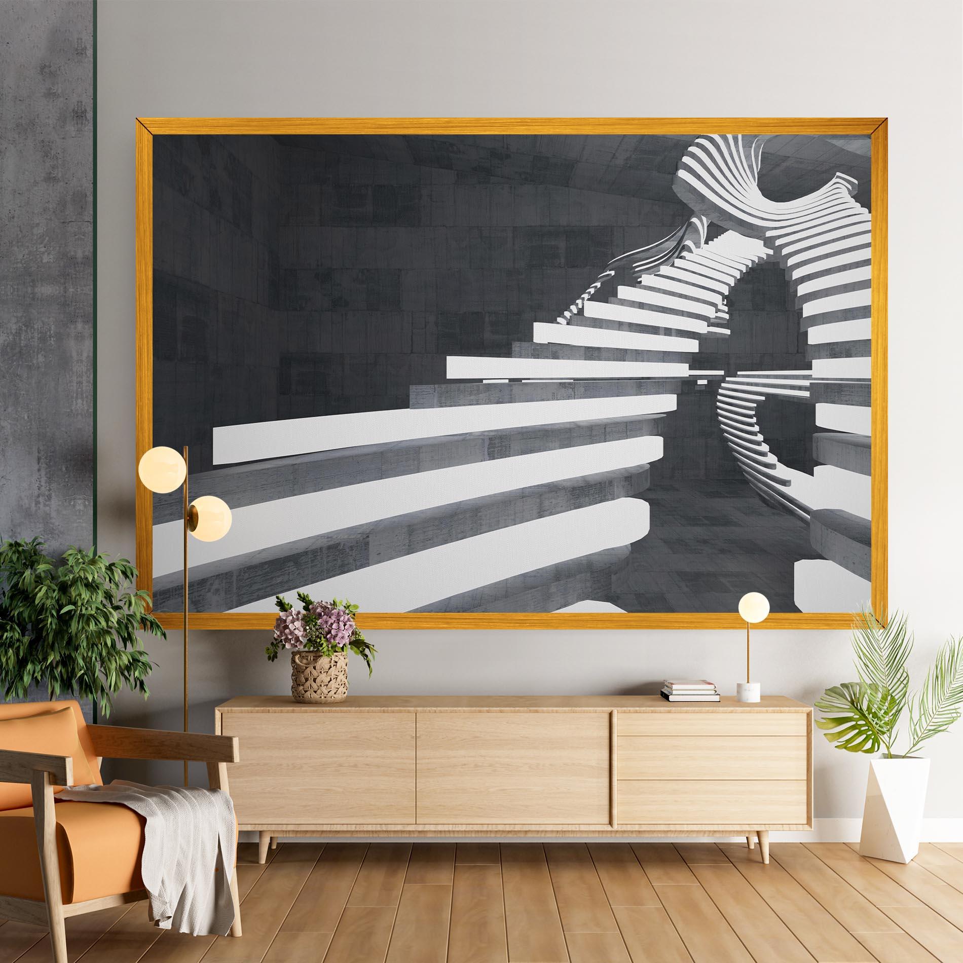 Tablou Canvas Concrete Room mockup 9