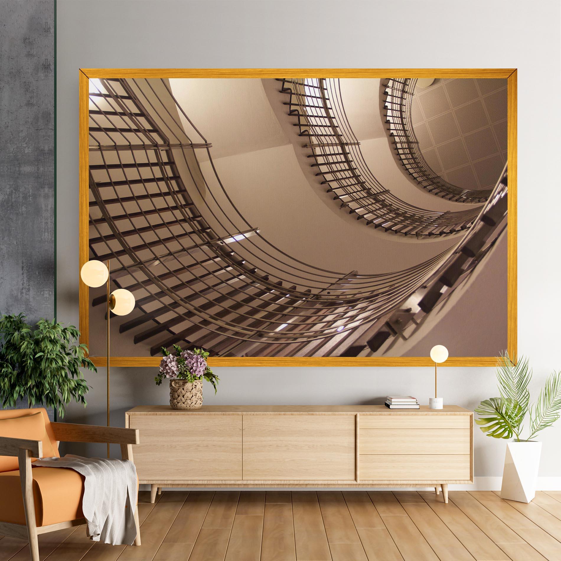 Tablou Canvas Cream Stairs mockup 9