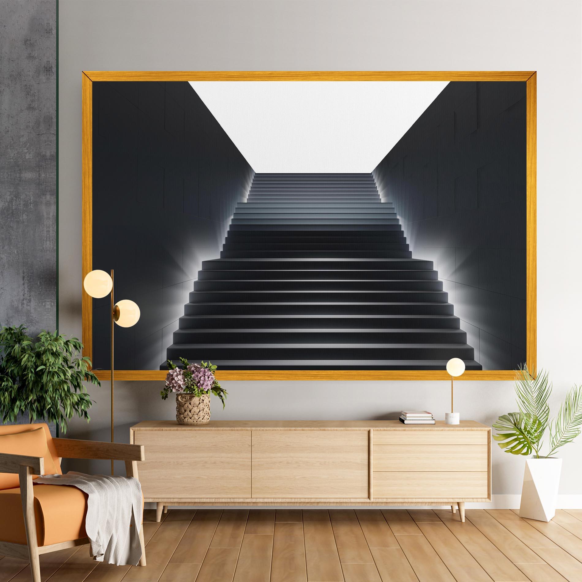 Tablou Canvas Dark Stairs mockup 9