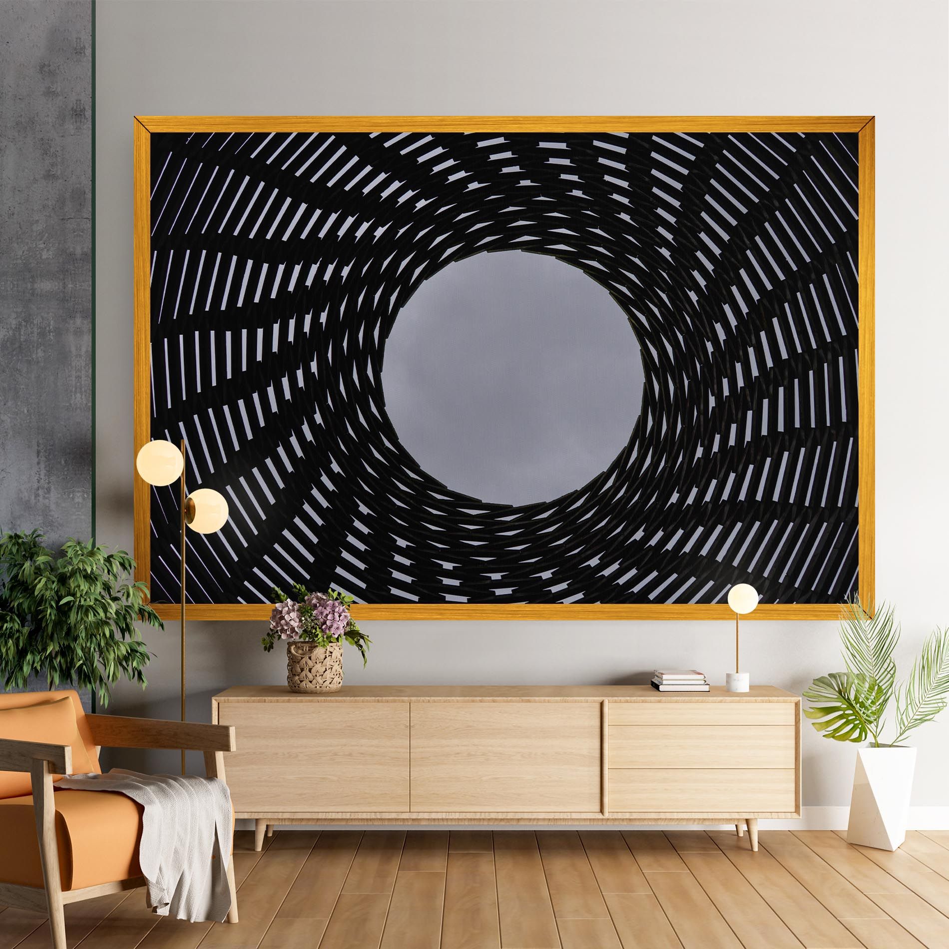 Grey Circle Lines mockup 9