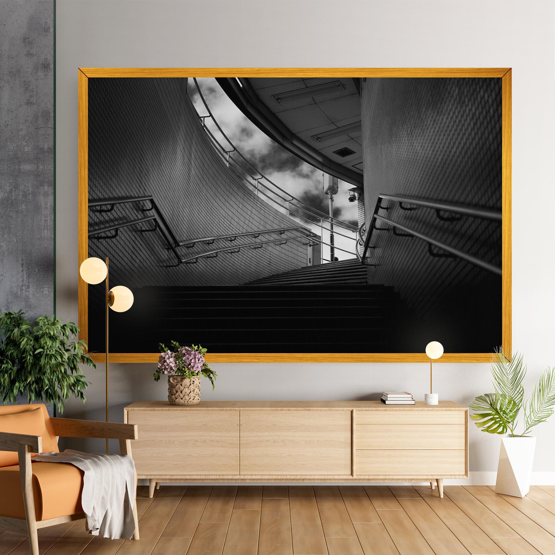 Tablou Canvas Grey Up Stairs mockup 9