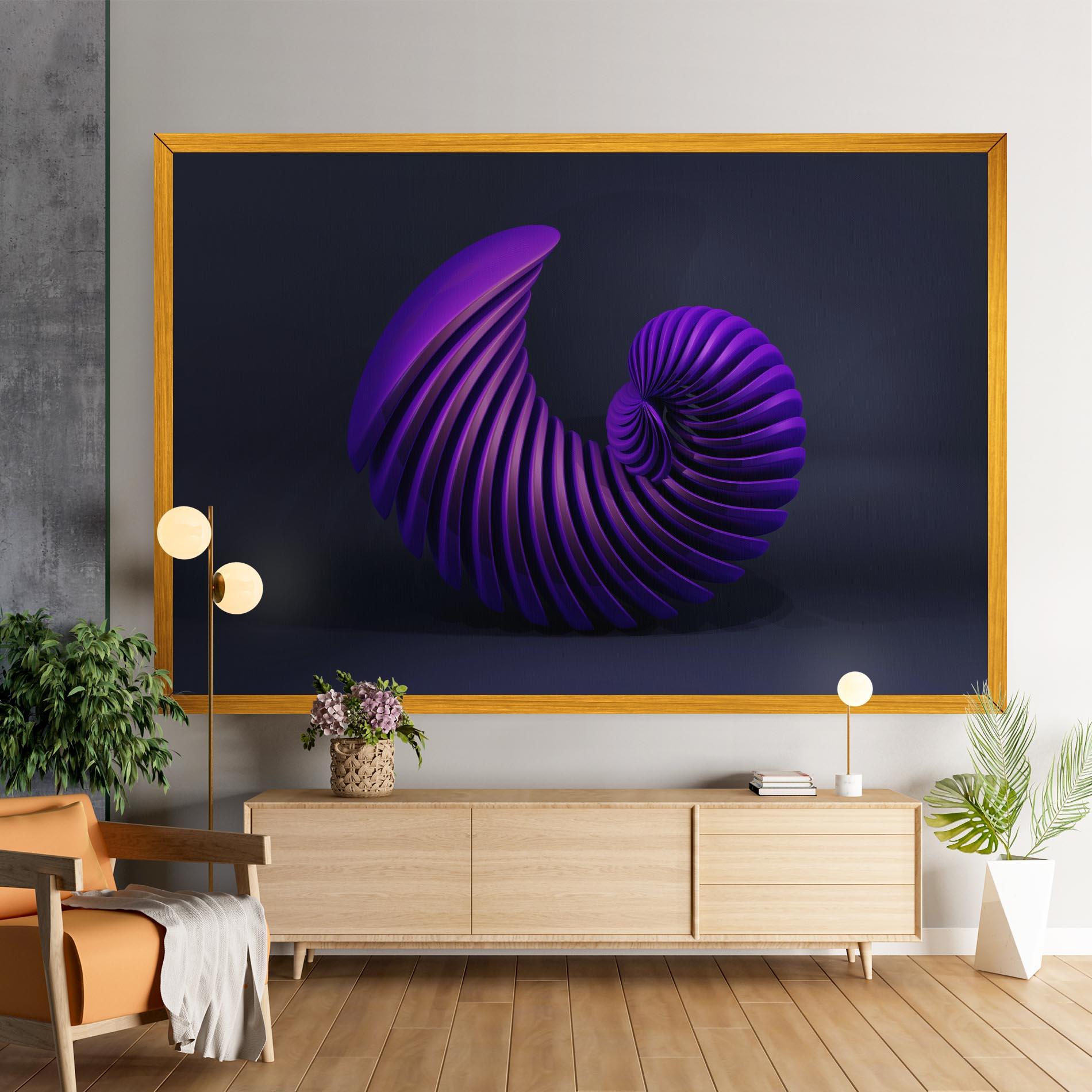 Tablou Canvas Purple Spiral mockup 9