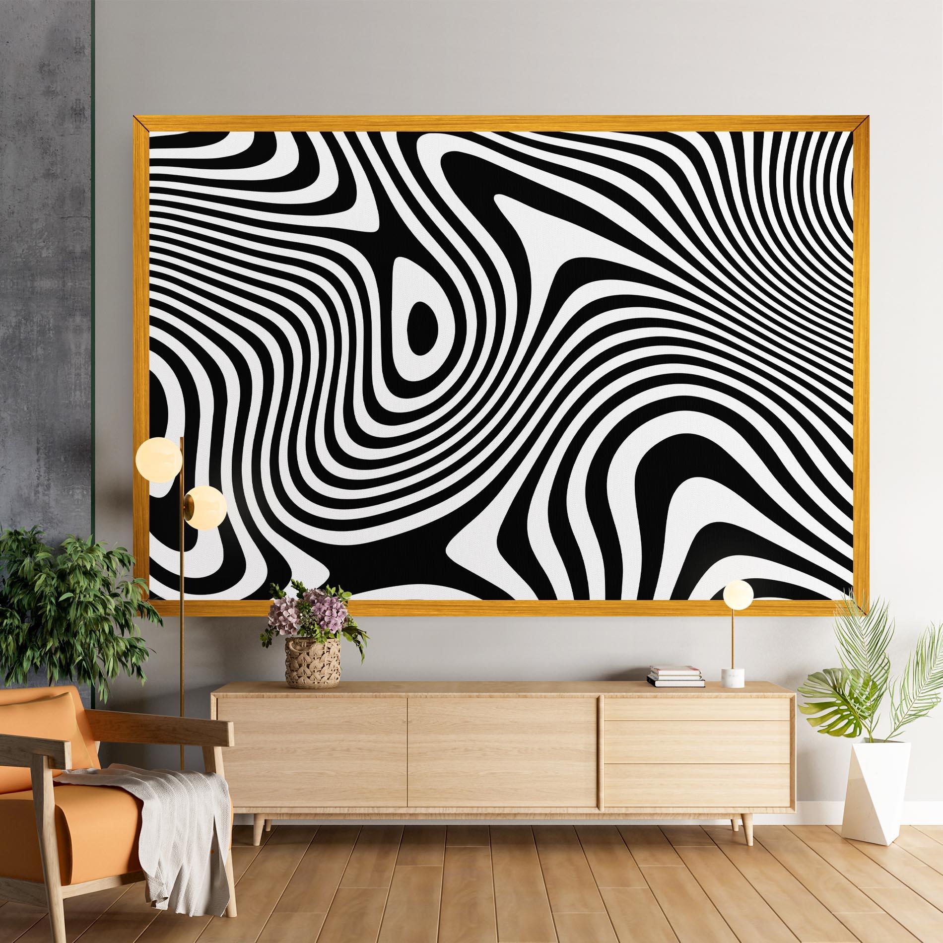 Tablou Canvas Wavy Stripes 01 mockup 9