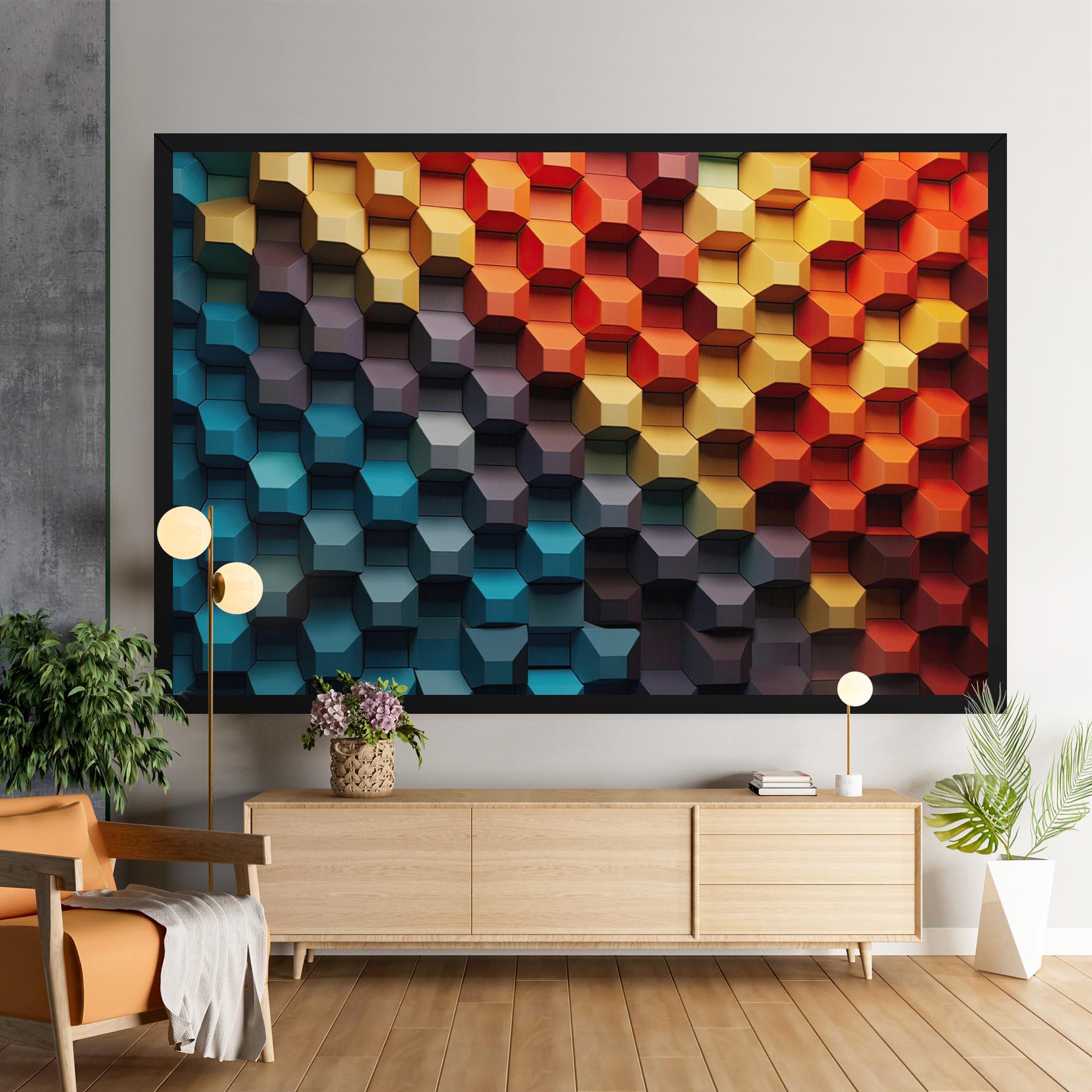 Tablou Canvas 3d Sqare Mix mockup 9